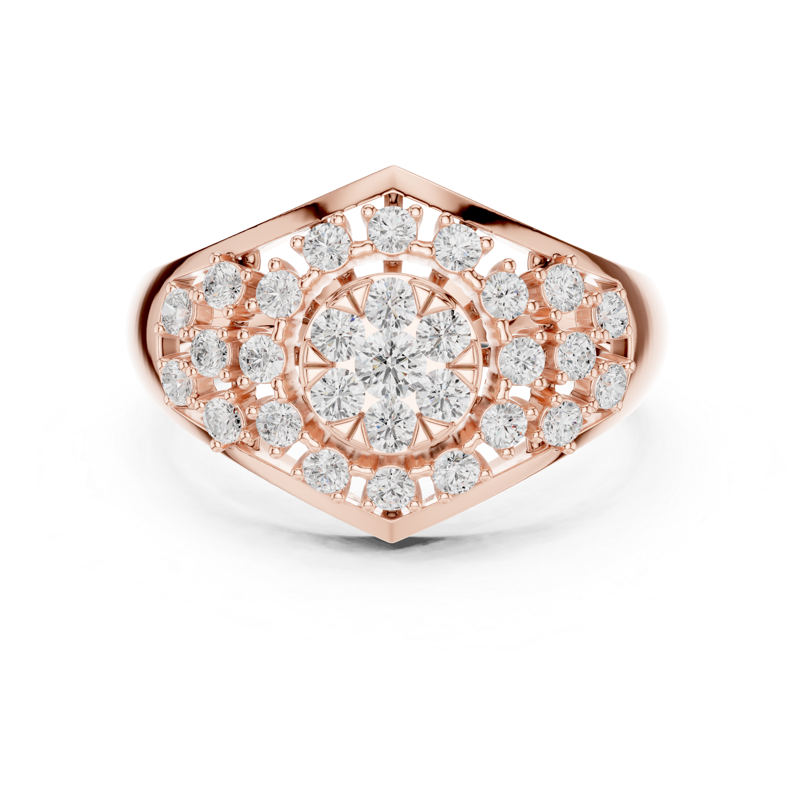 Vintage Diamond Cluster Cocktail Ring