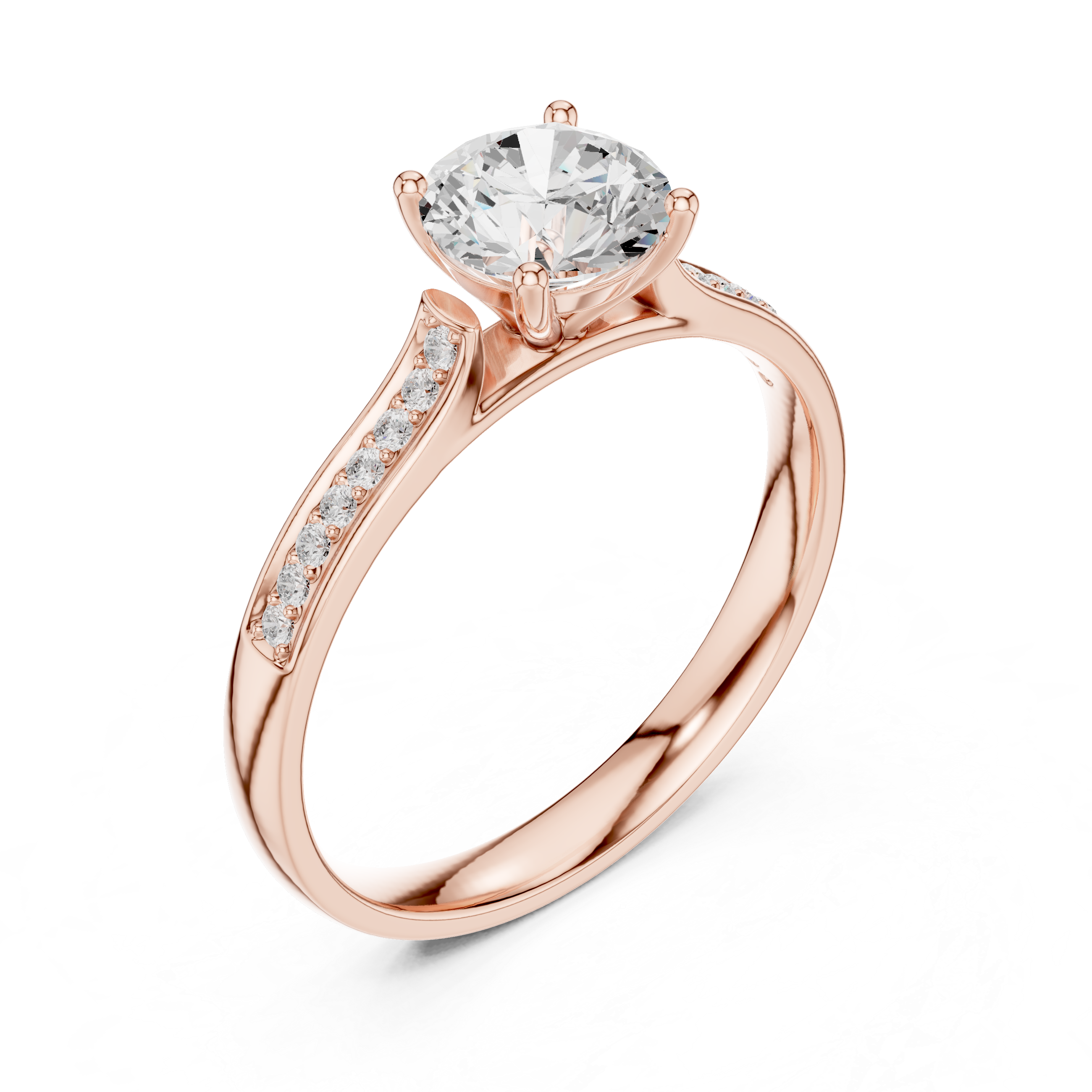 Classic Round Solitaire Diamond Engagement Ring