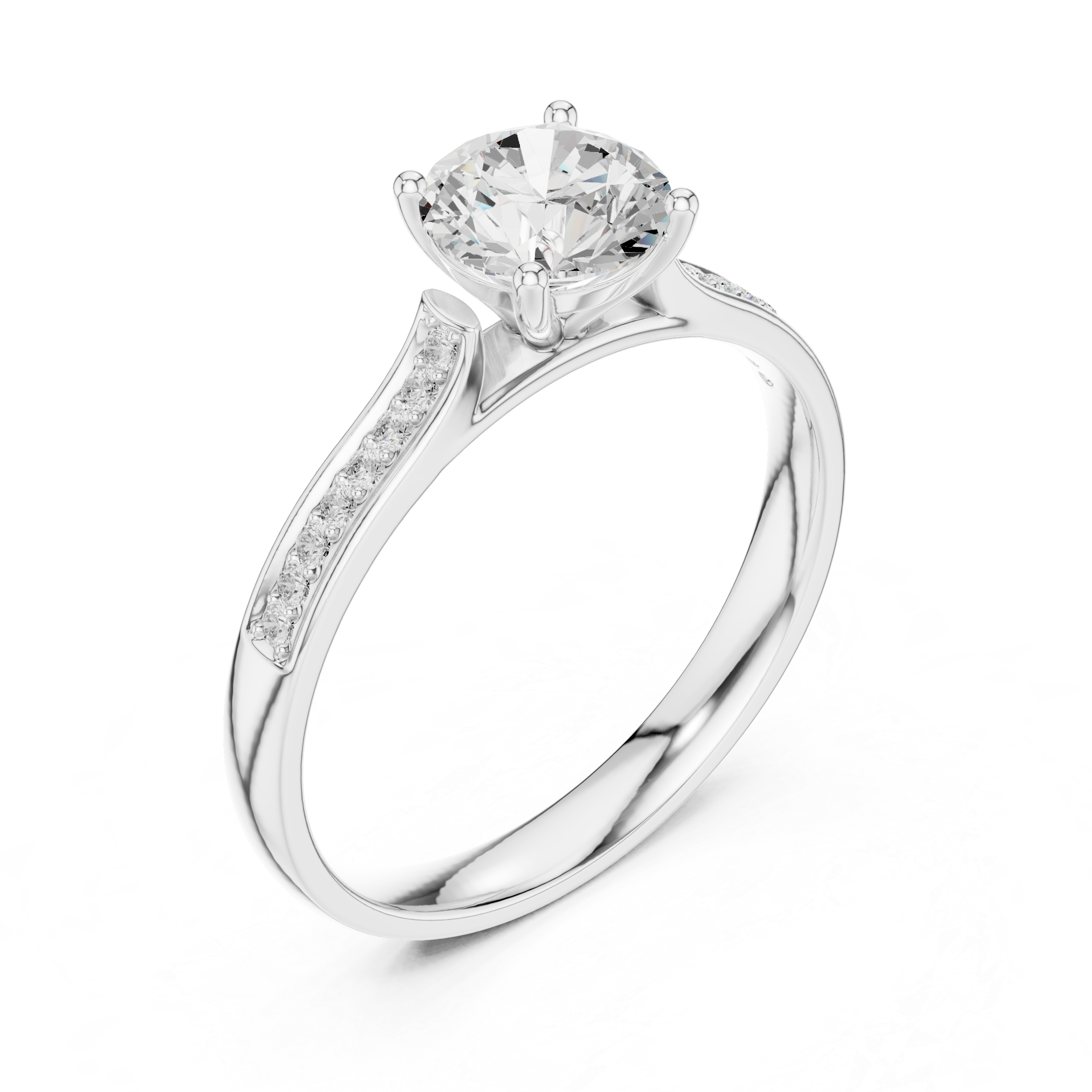 Classic Round Solitaire Diamond Engagement Ring