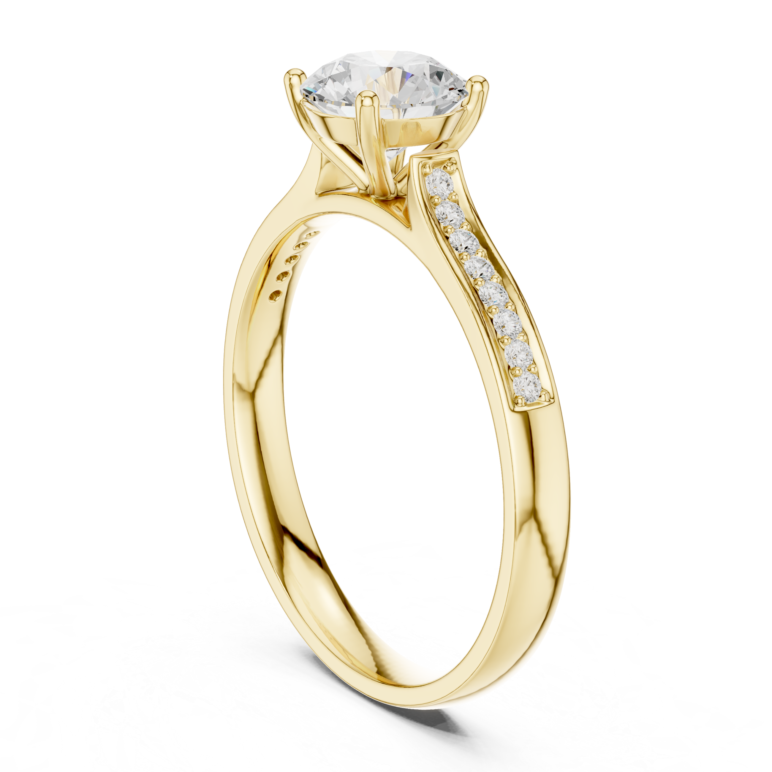 Classic Round Solitaire Diamond Engagement Ring