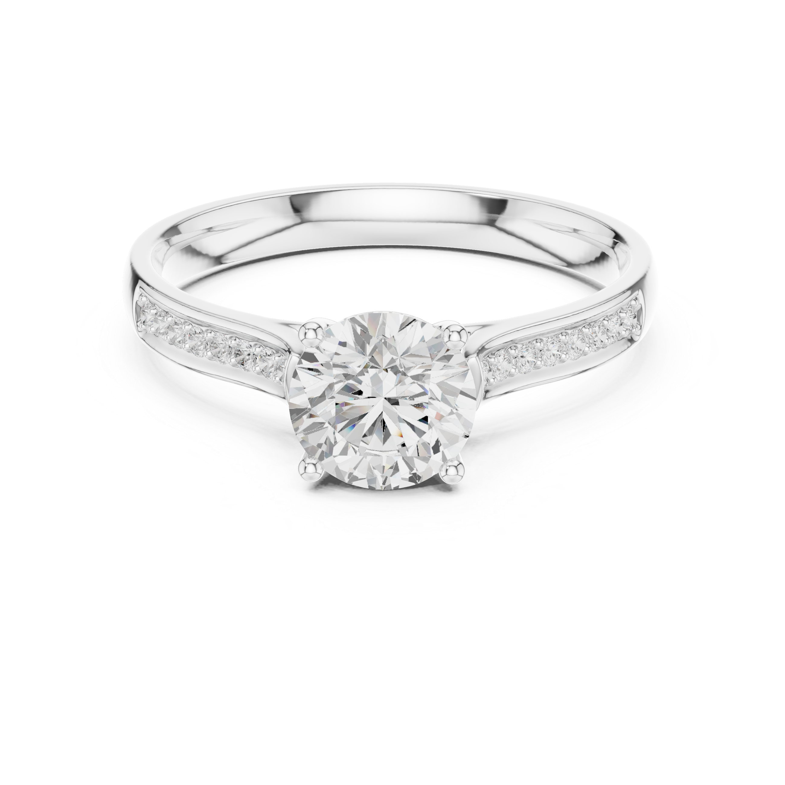 Classic Round Solitaire Diamond Engagement Ring