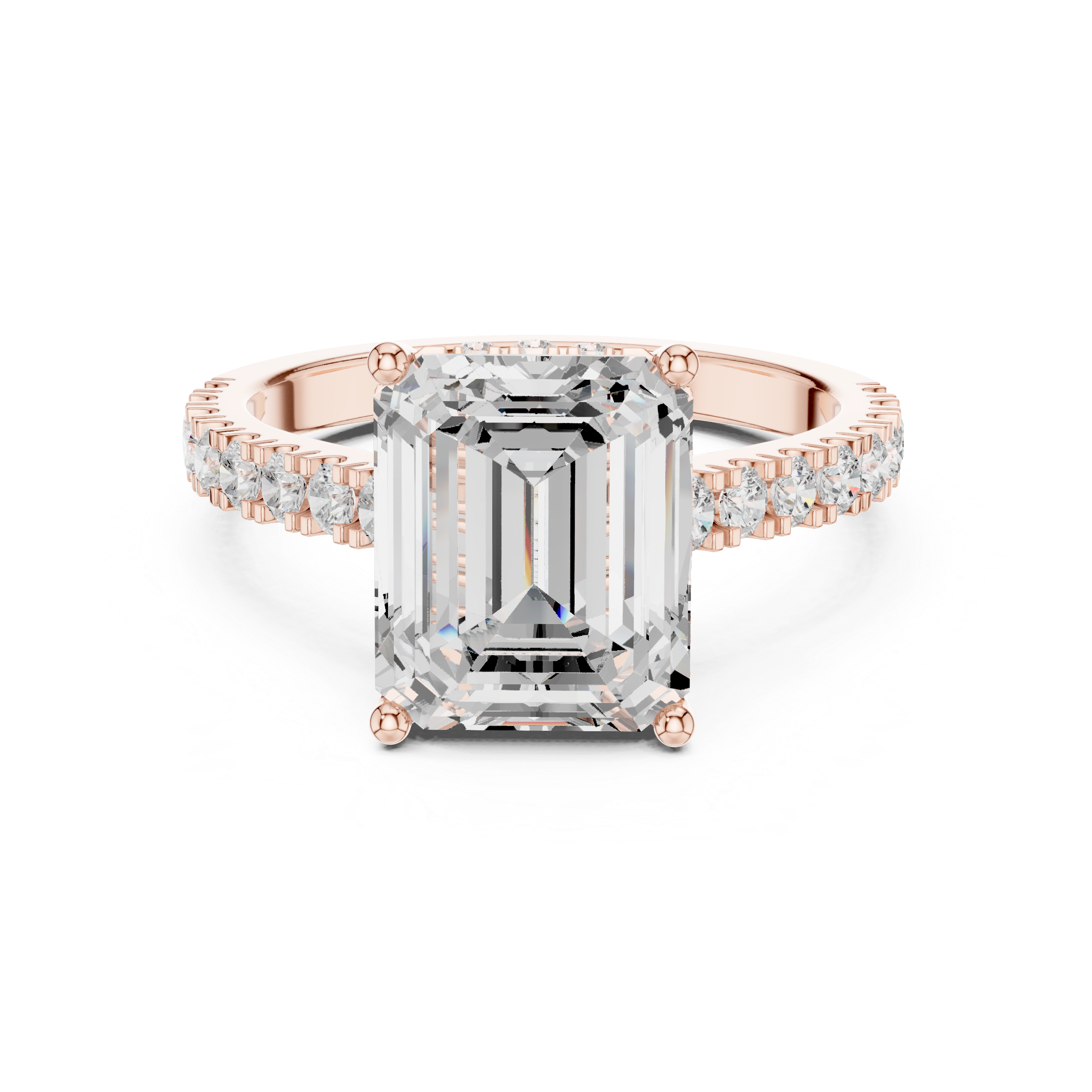 Emerald Cut Solitaire Diamond Engagement Ring