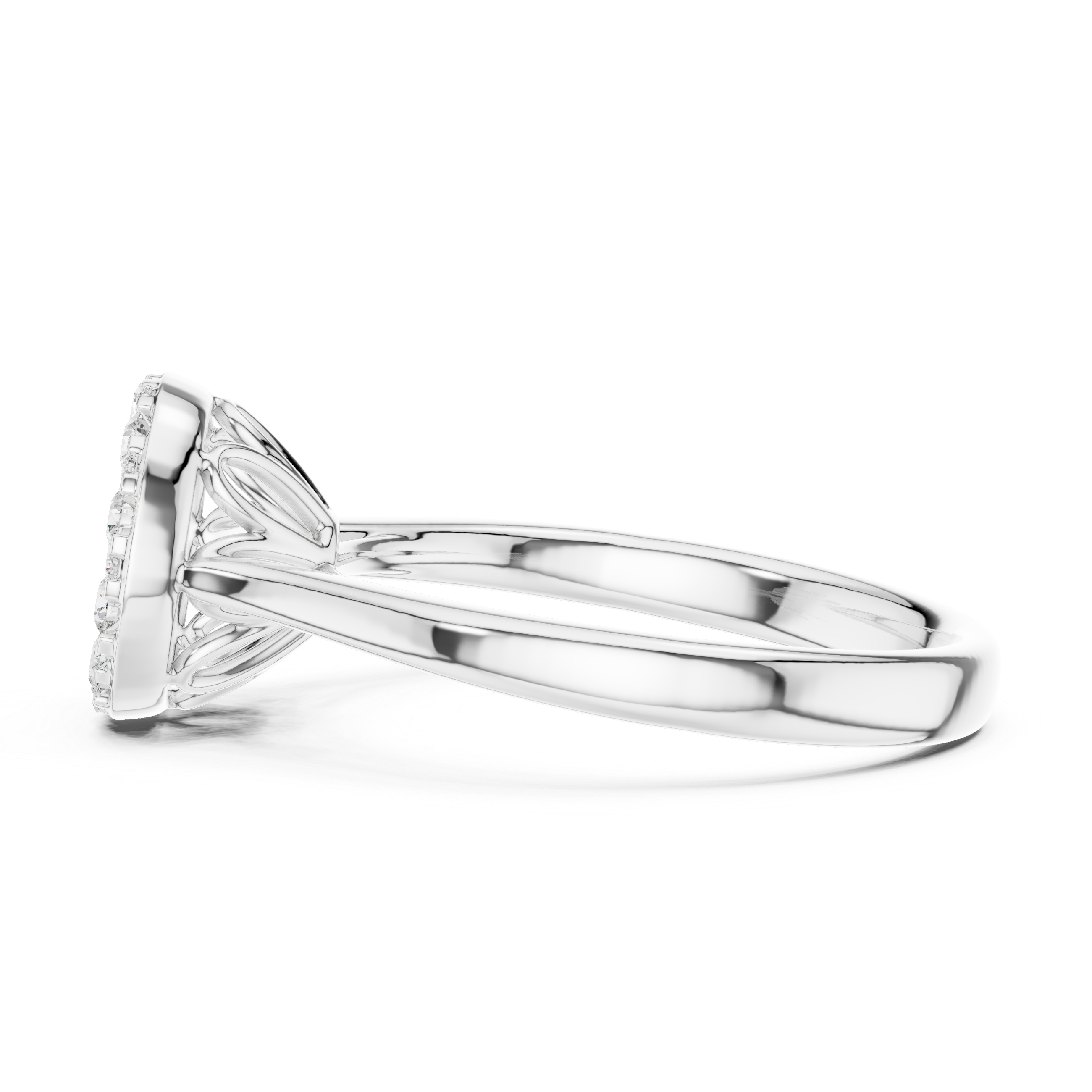 Luxury Round Diamond Cluster Ring