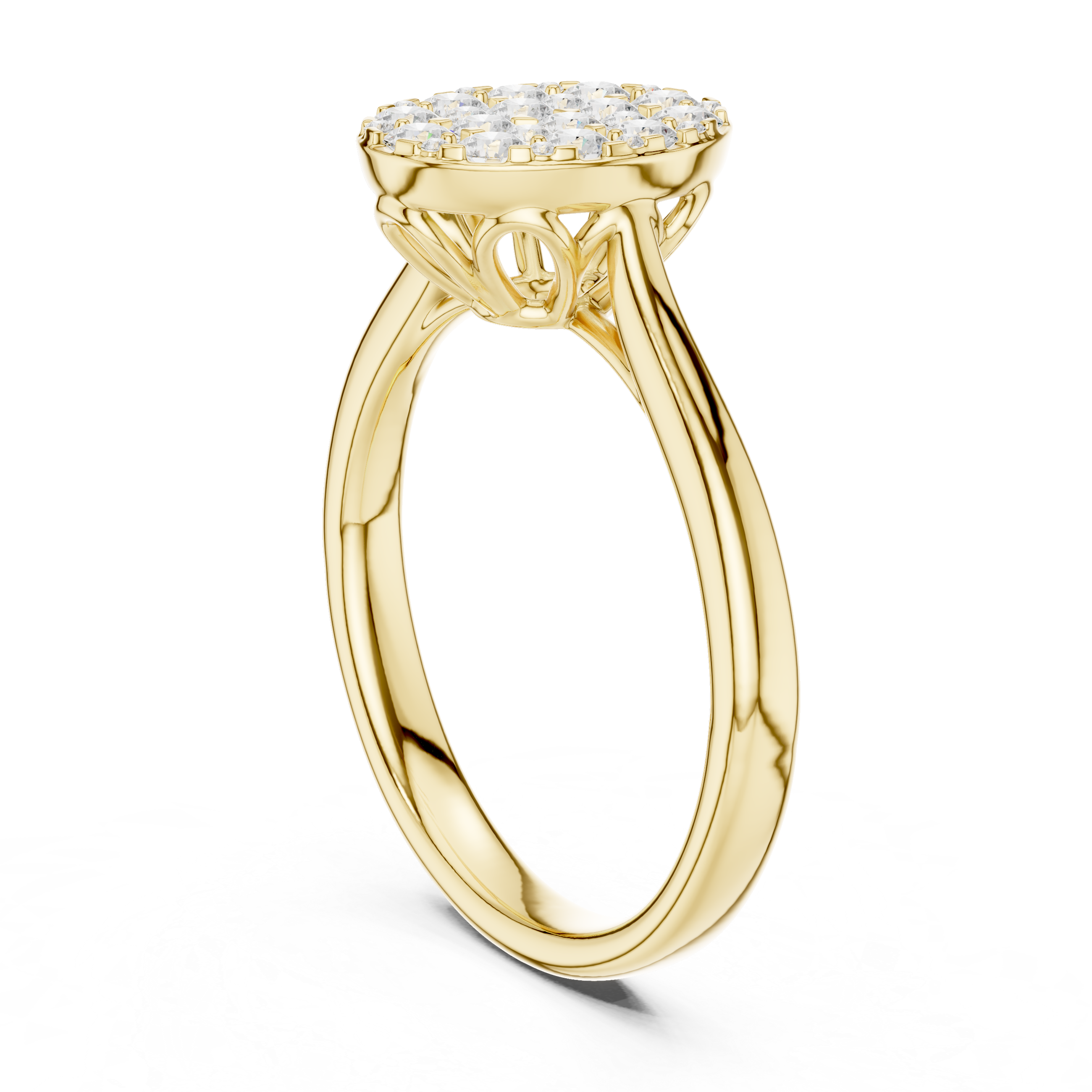 Luxury Oval Diamond Cluster Ring
