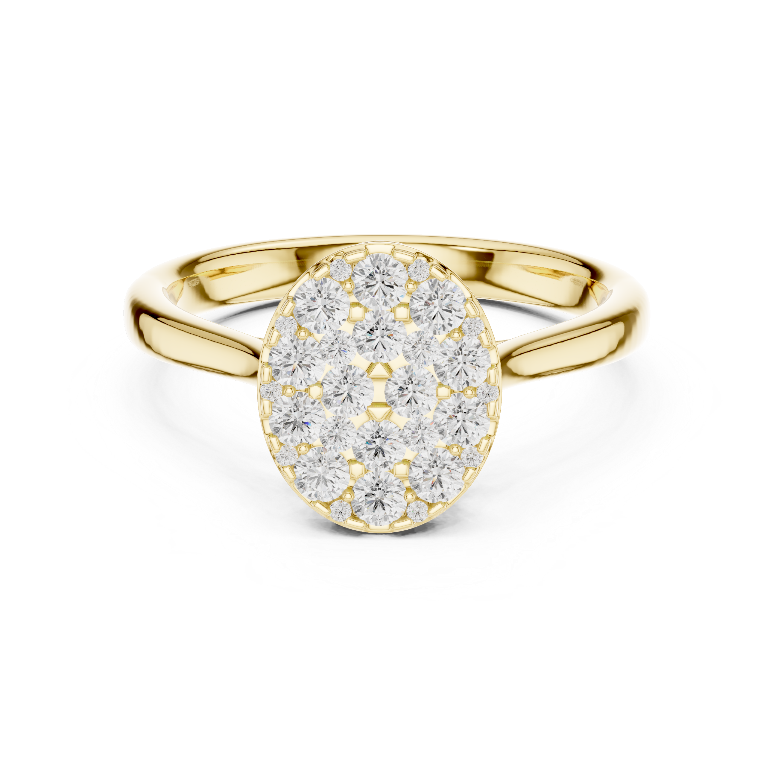 Luxury Oval Diamond Cluster Ring