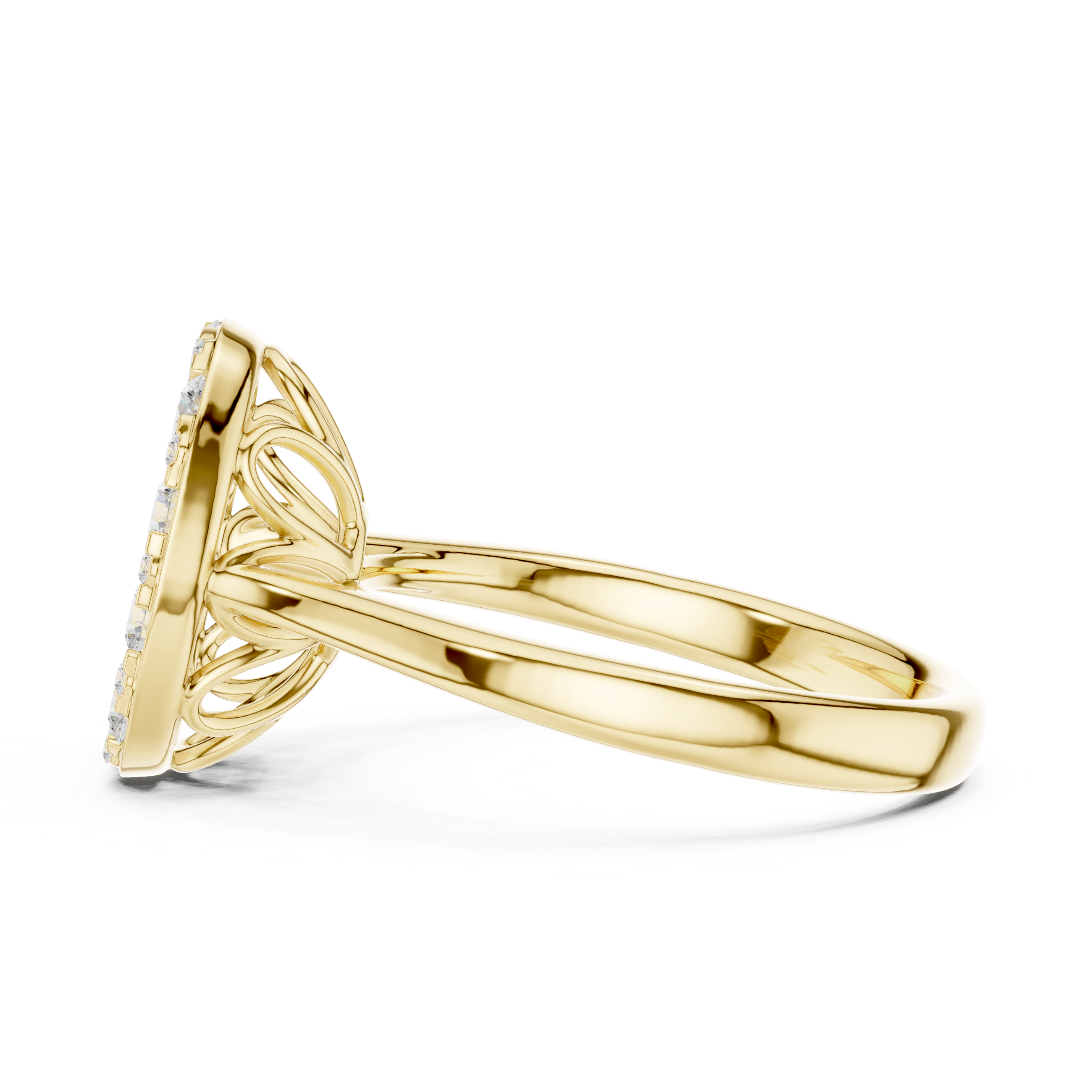 Luxury Oval Diamond Cluster Ring