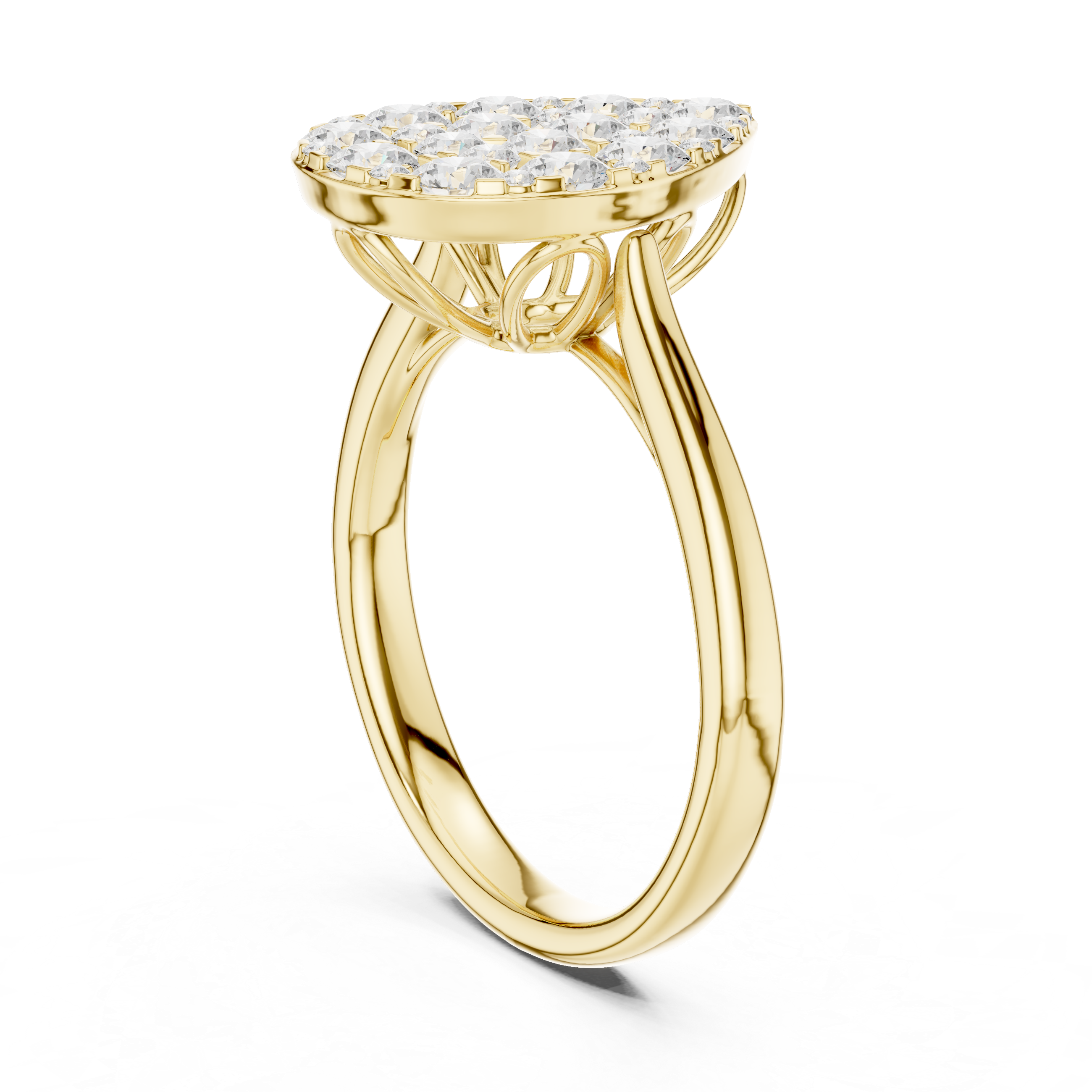 Luxury Pear Diamond Cluster Ring