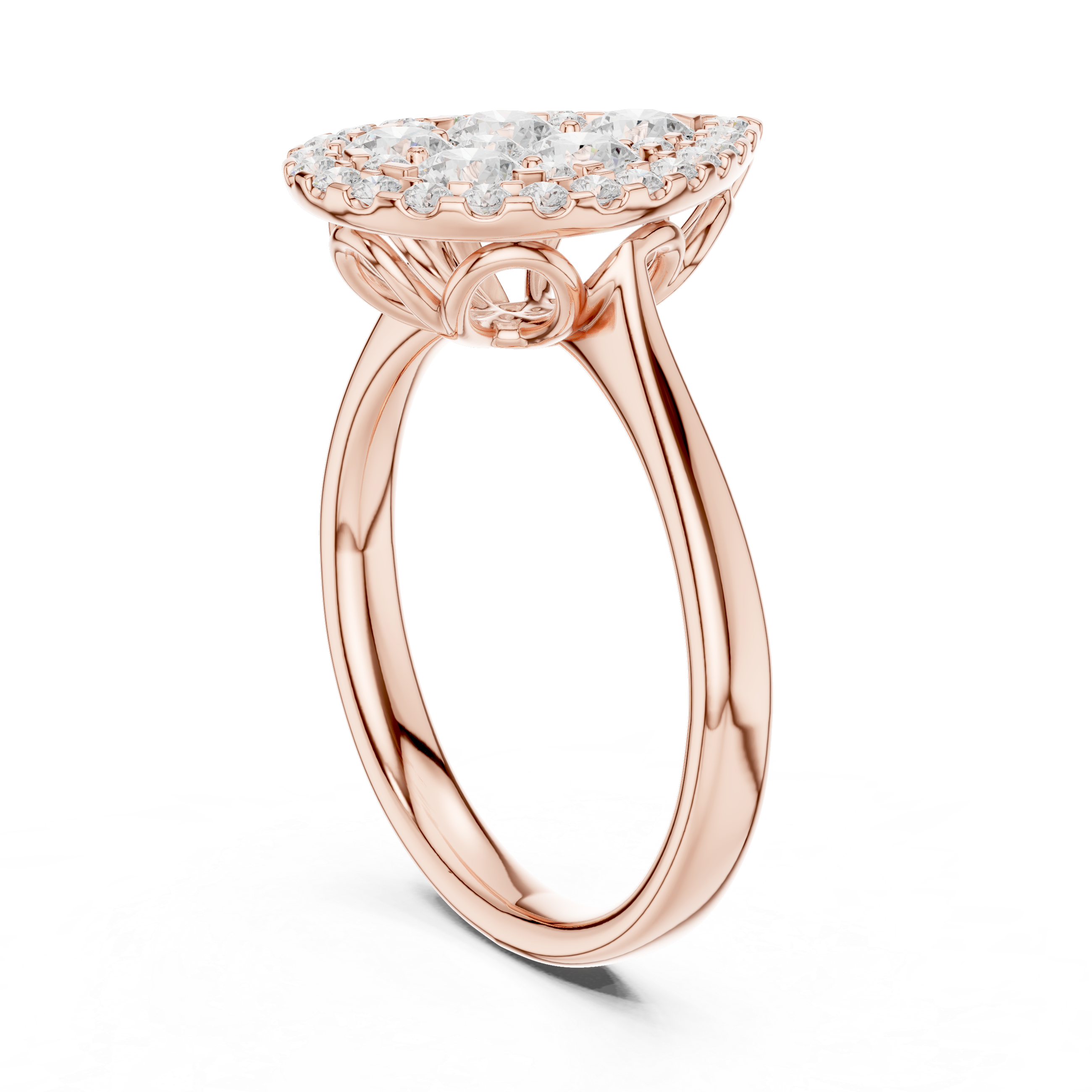 Luxury Pear Diamond Cluster Ring