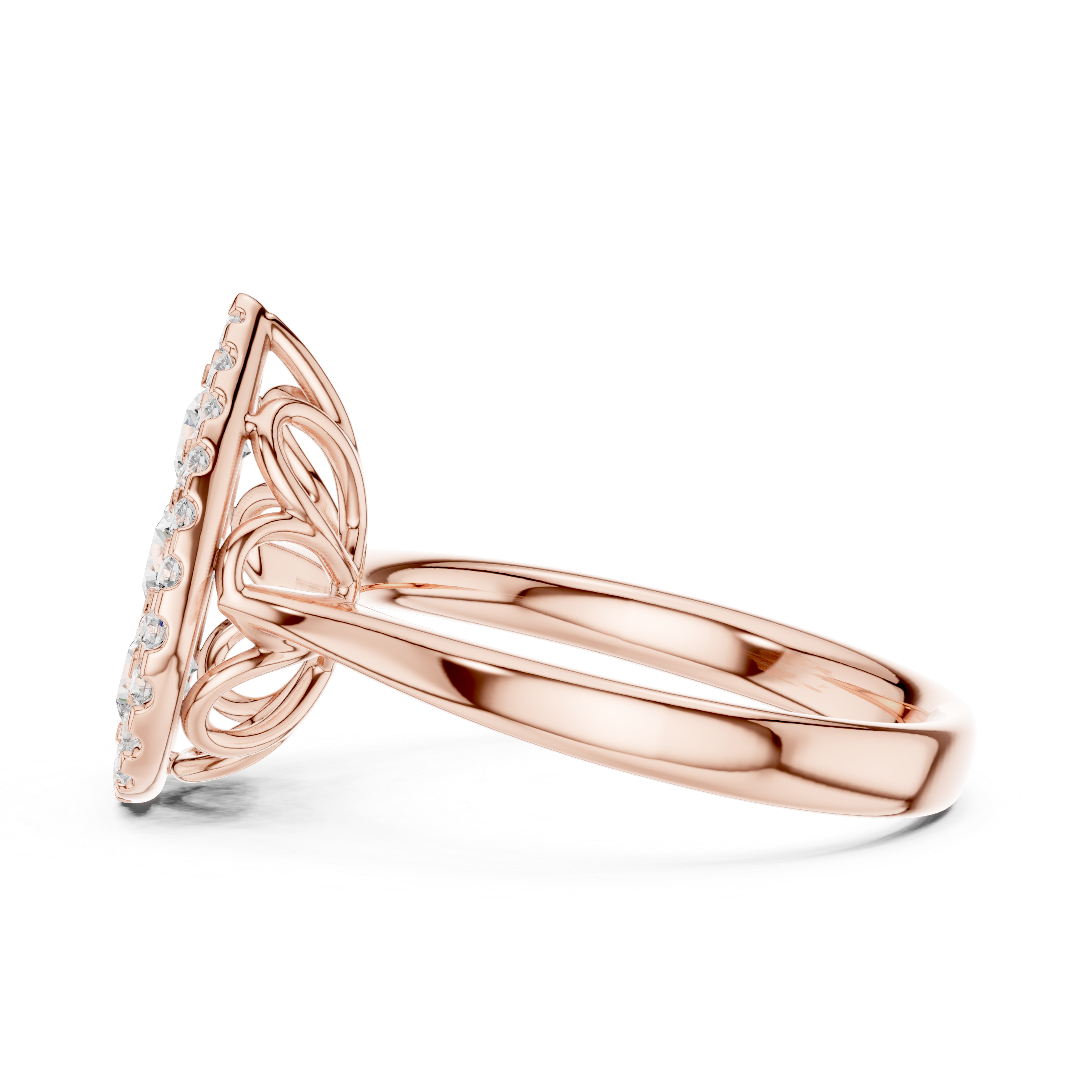 Luxury Pear Diamond Cluster Ring