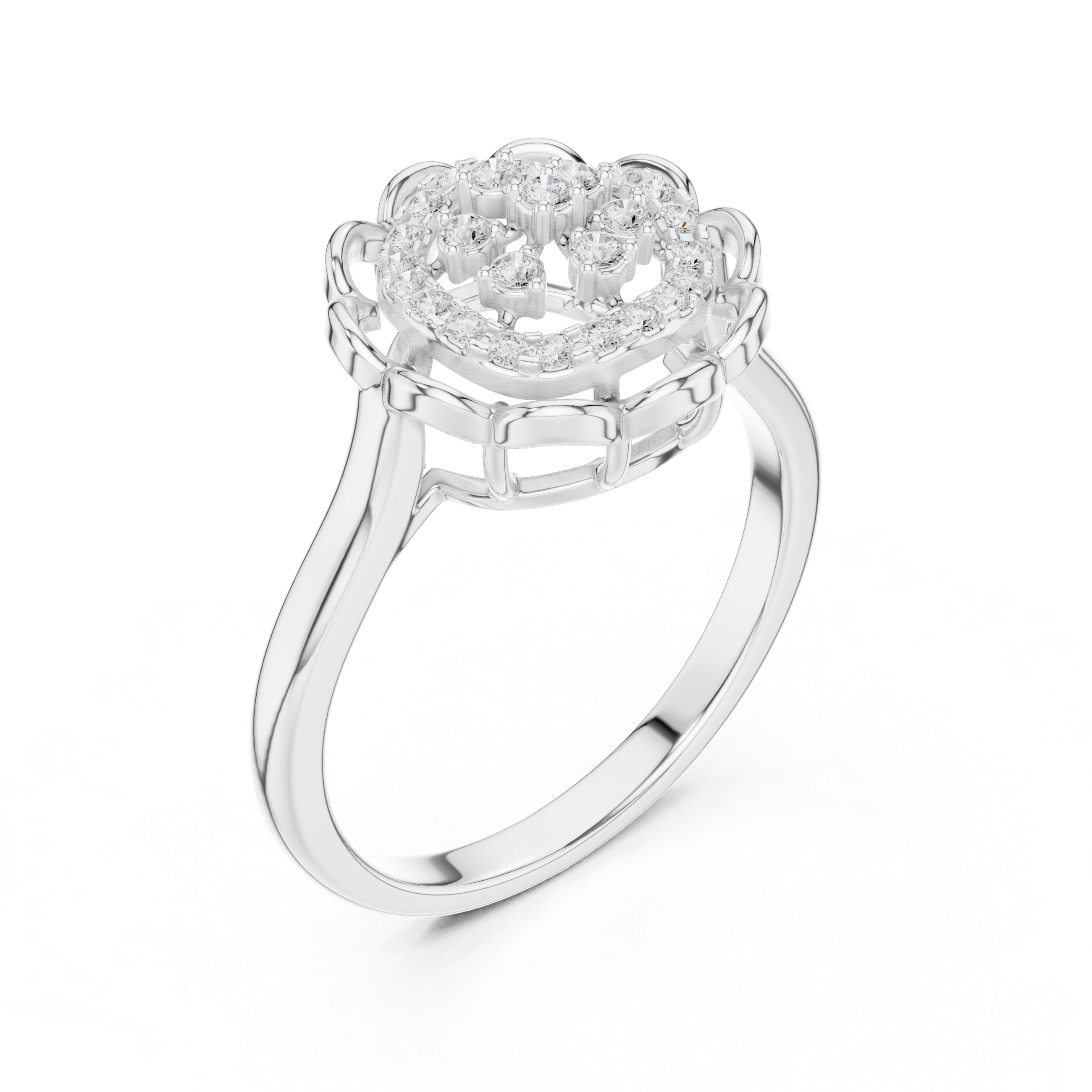 Luxury Floral Diamond Ring