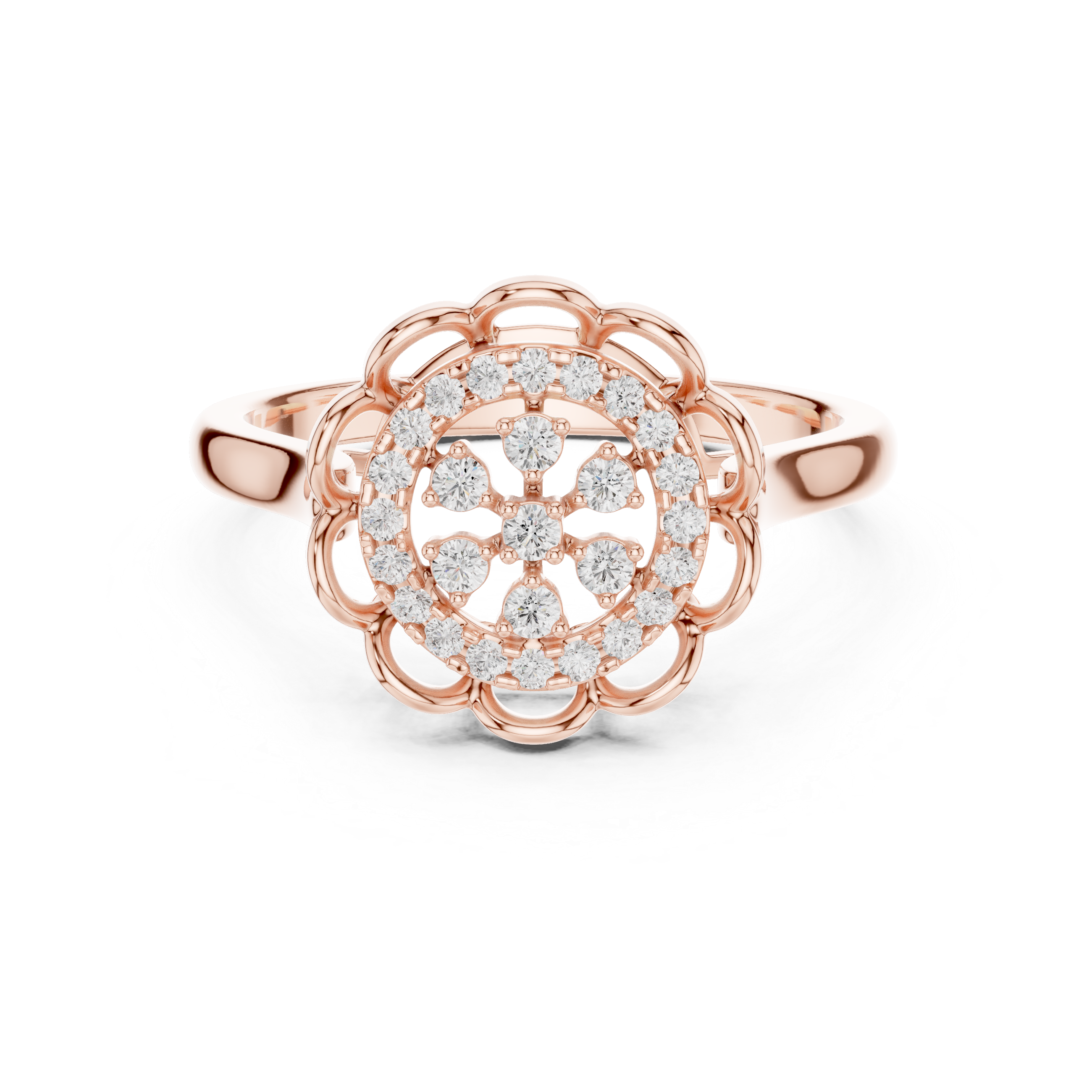 Luxury Floral Diamond Ring