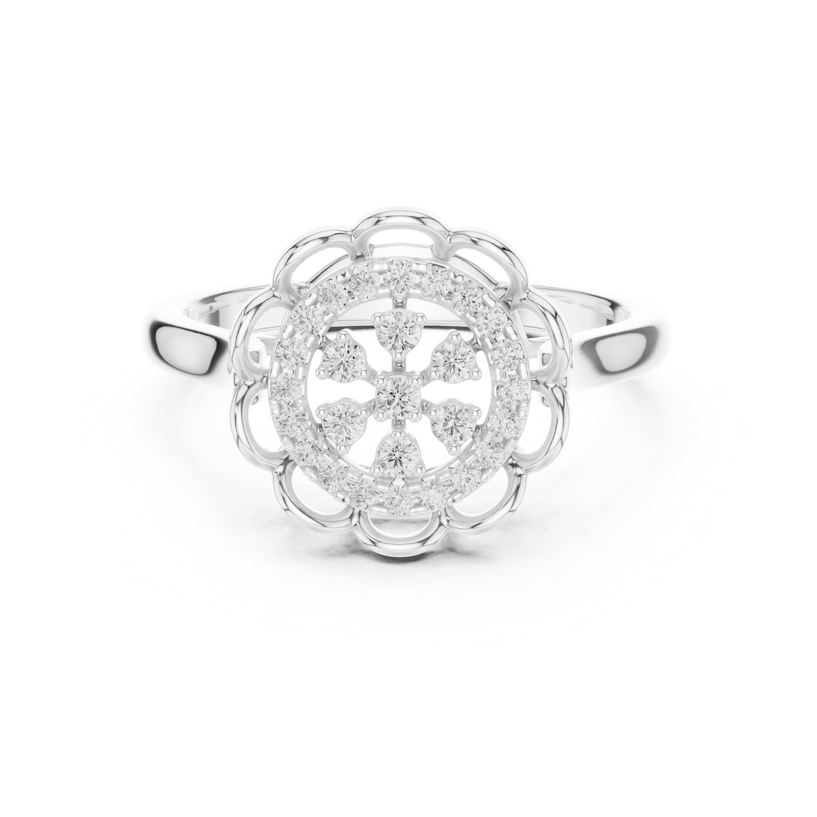 Luxury Floral Diamond Ring