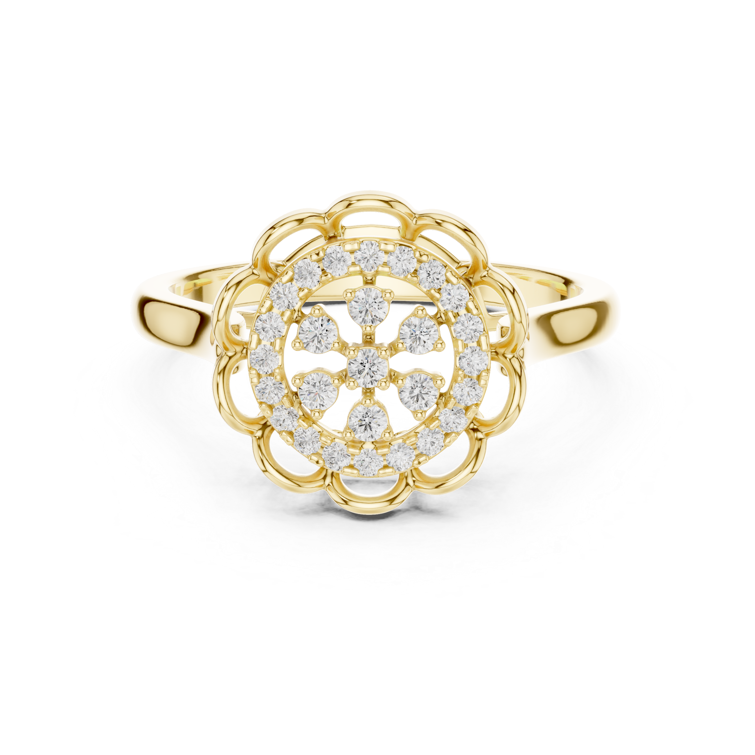 Luxury Floral Diamond Ring