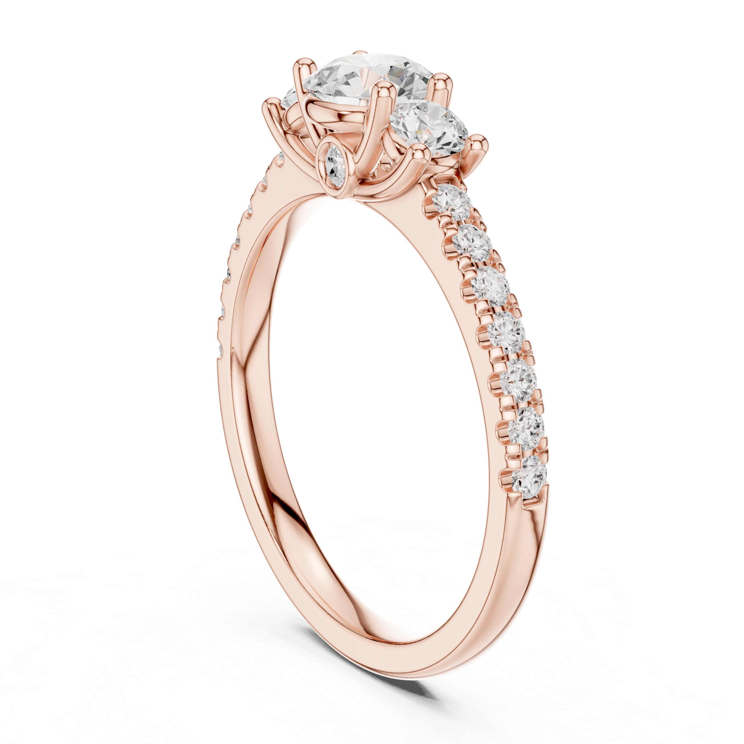Luxury Three Stone Diamond Ring