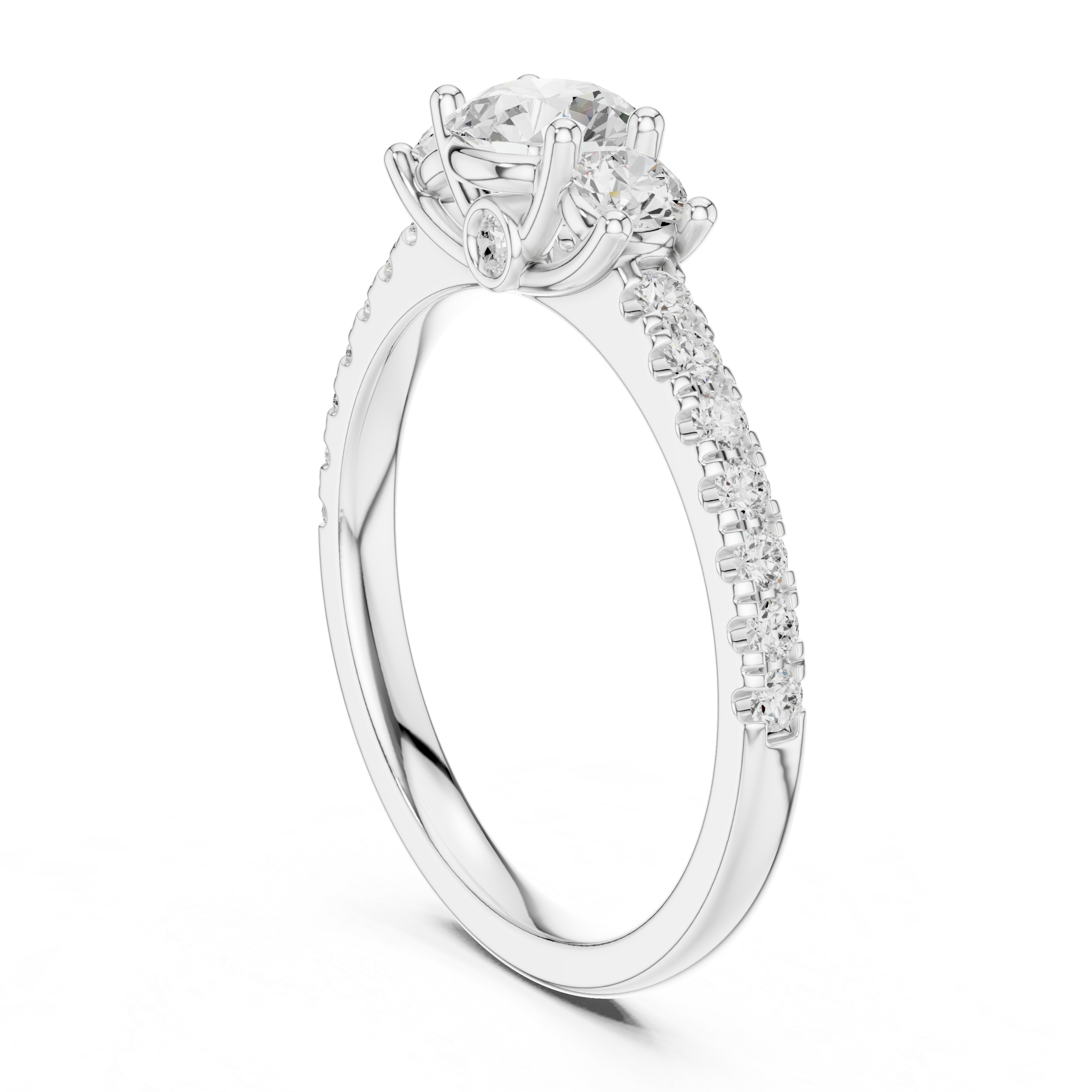 Luxury Three Stone Diamond Ring