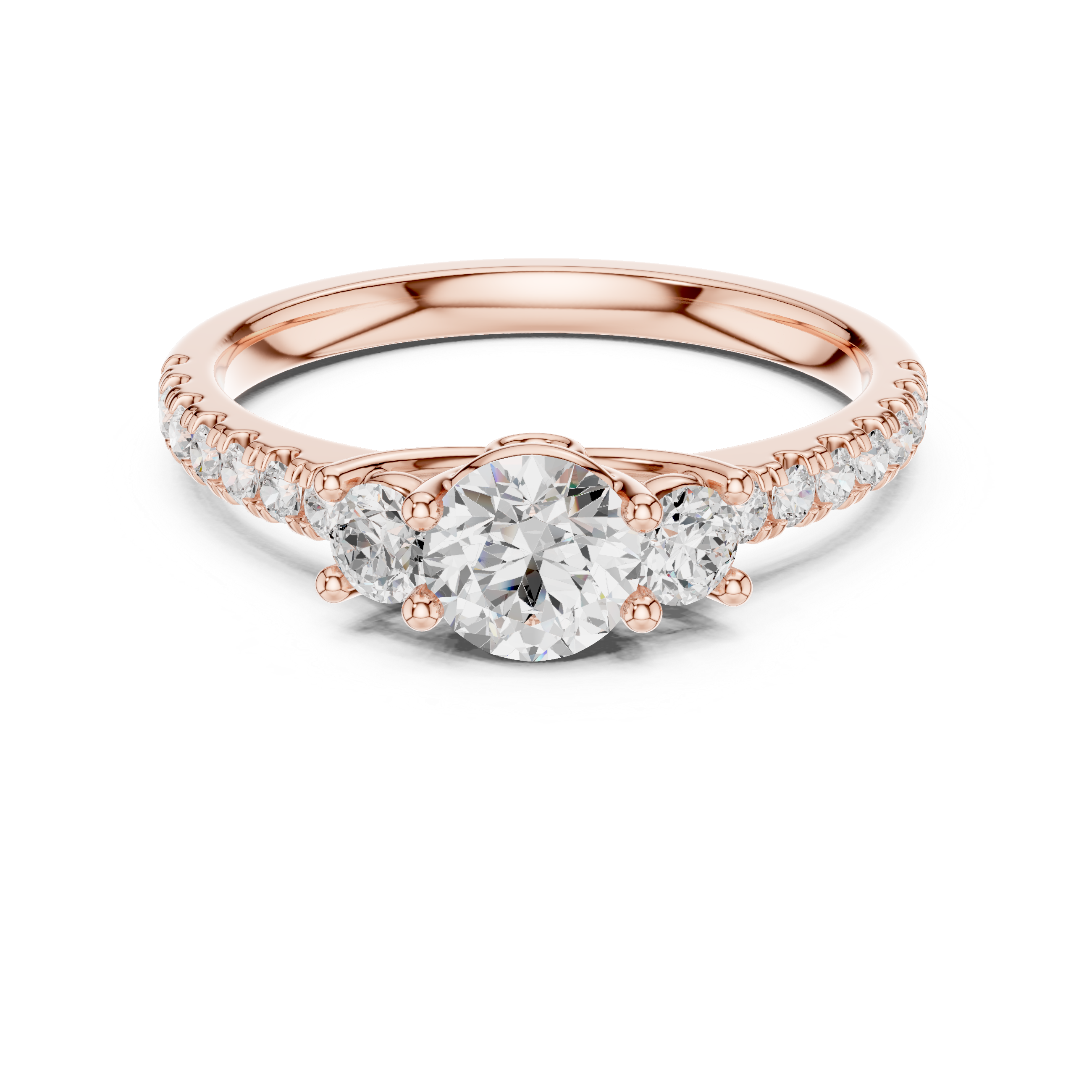 Luxury Three Stone Diamond Ring