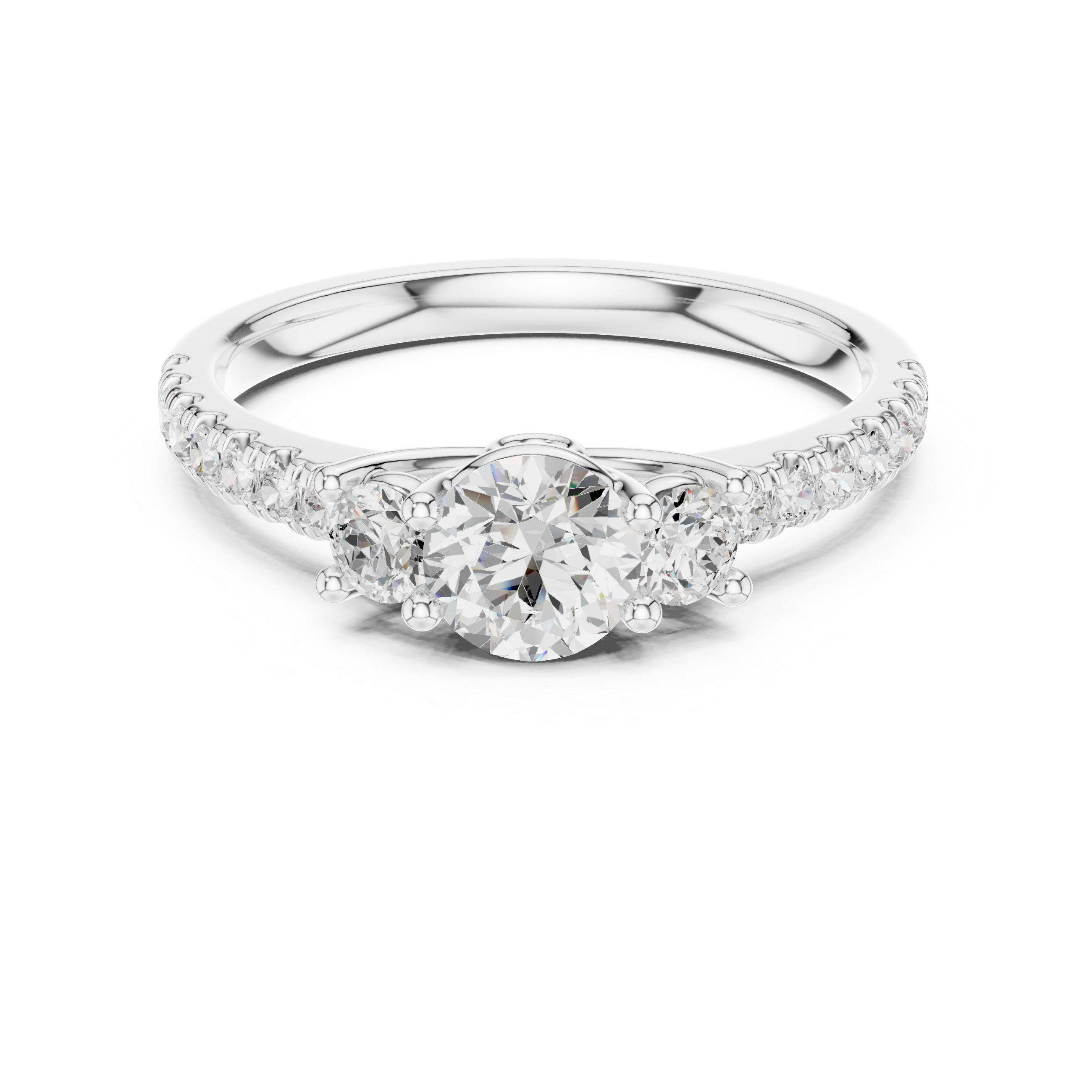 Luxury Three Stone Diamond Ring