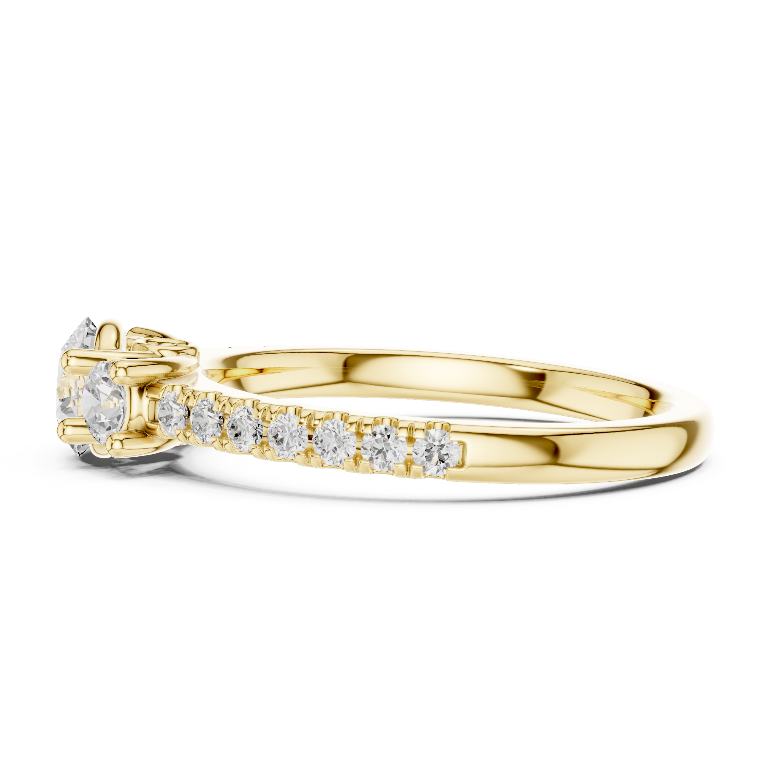 Luxury Three Stone Diamond Ring