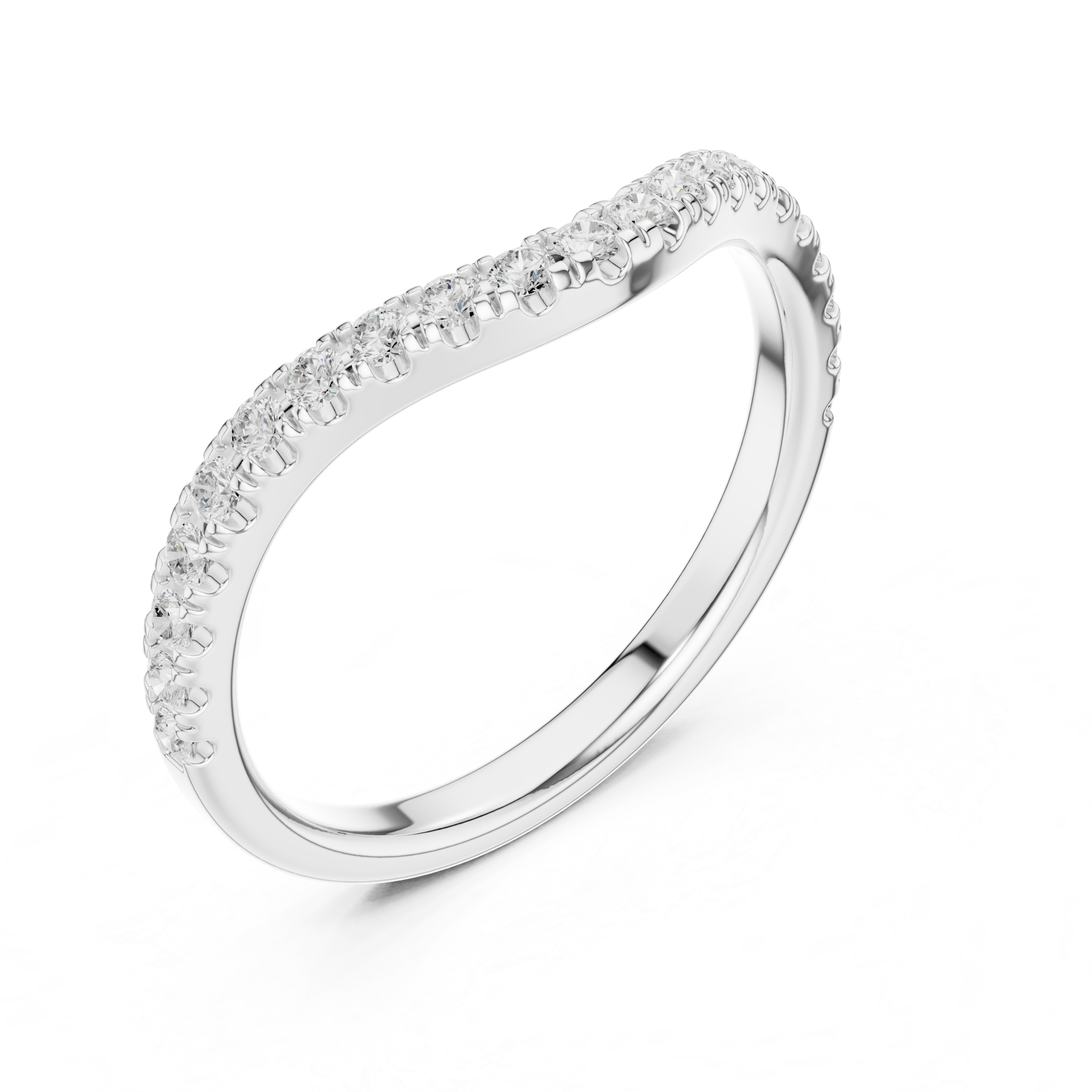 Luxury Chevron Diamond Wedding Band