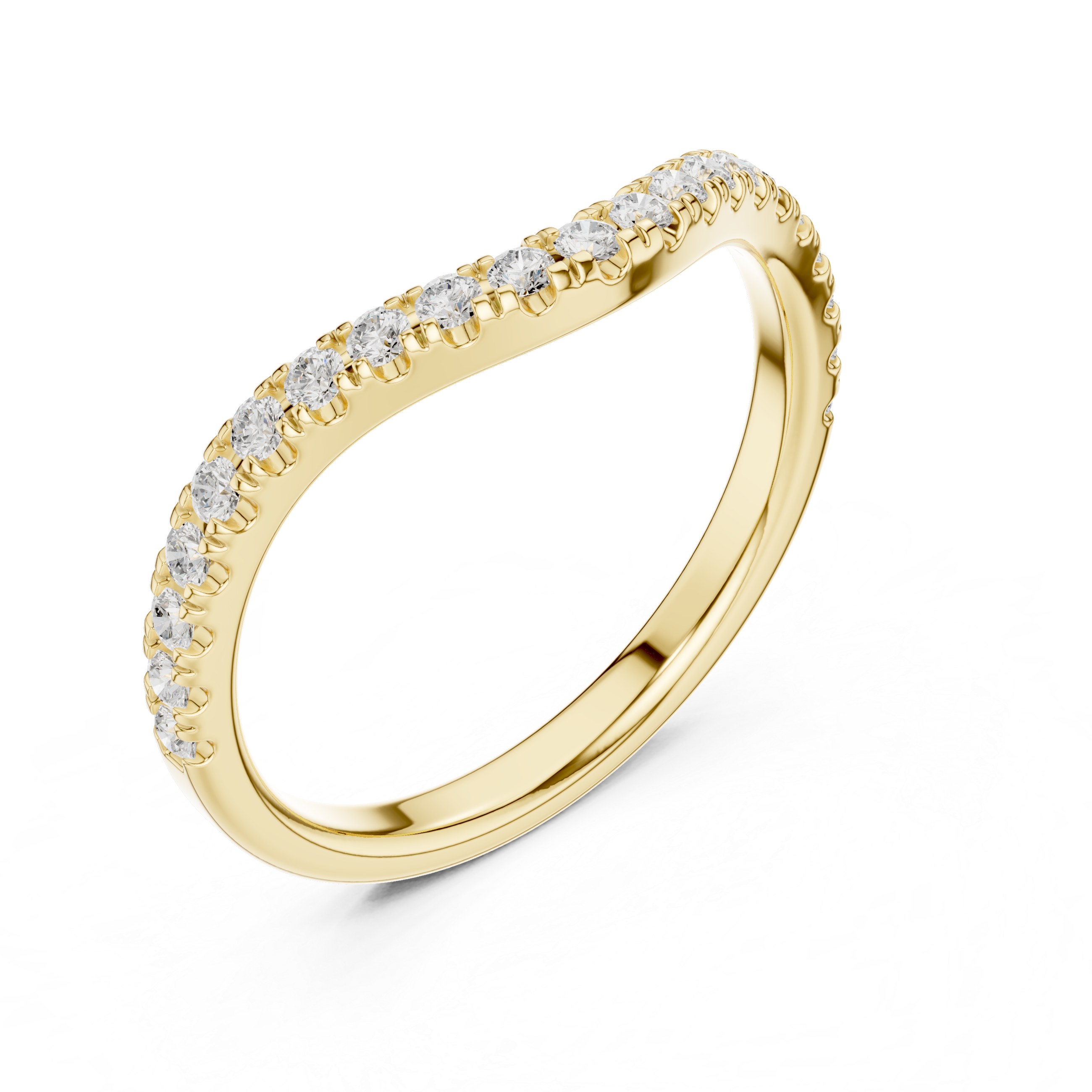 Luxury Chevron Diamond Wedding Band