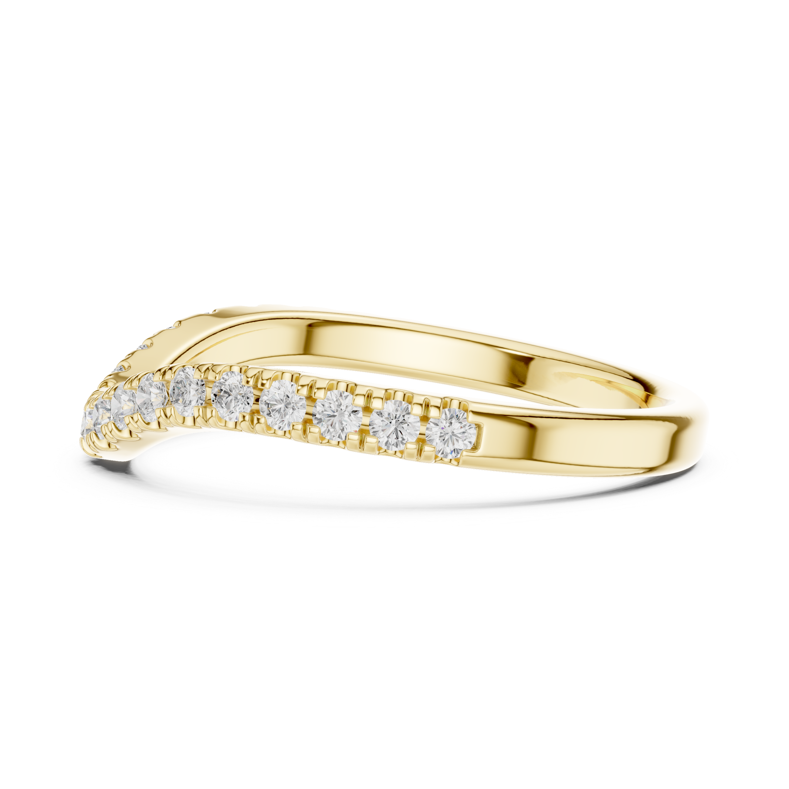 Luxury Chevron Diamond Wedding Band