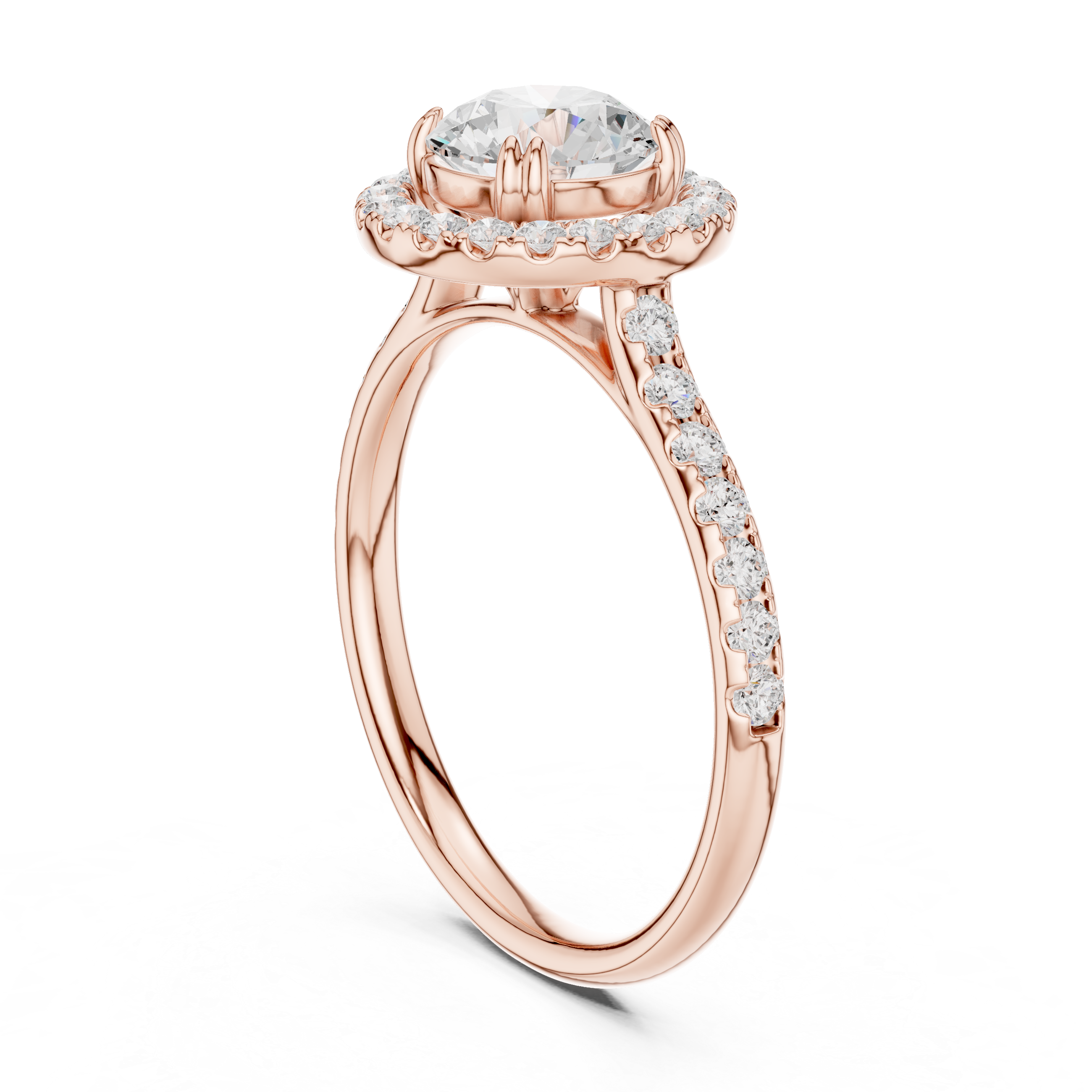 Luxury Halo Diamond Engagement Ring