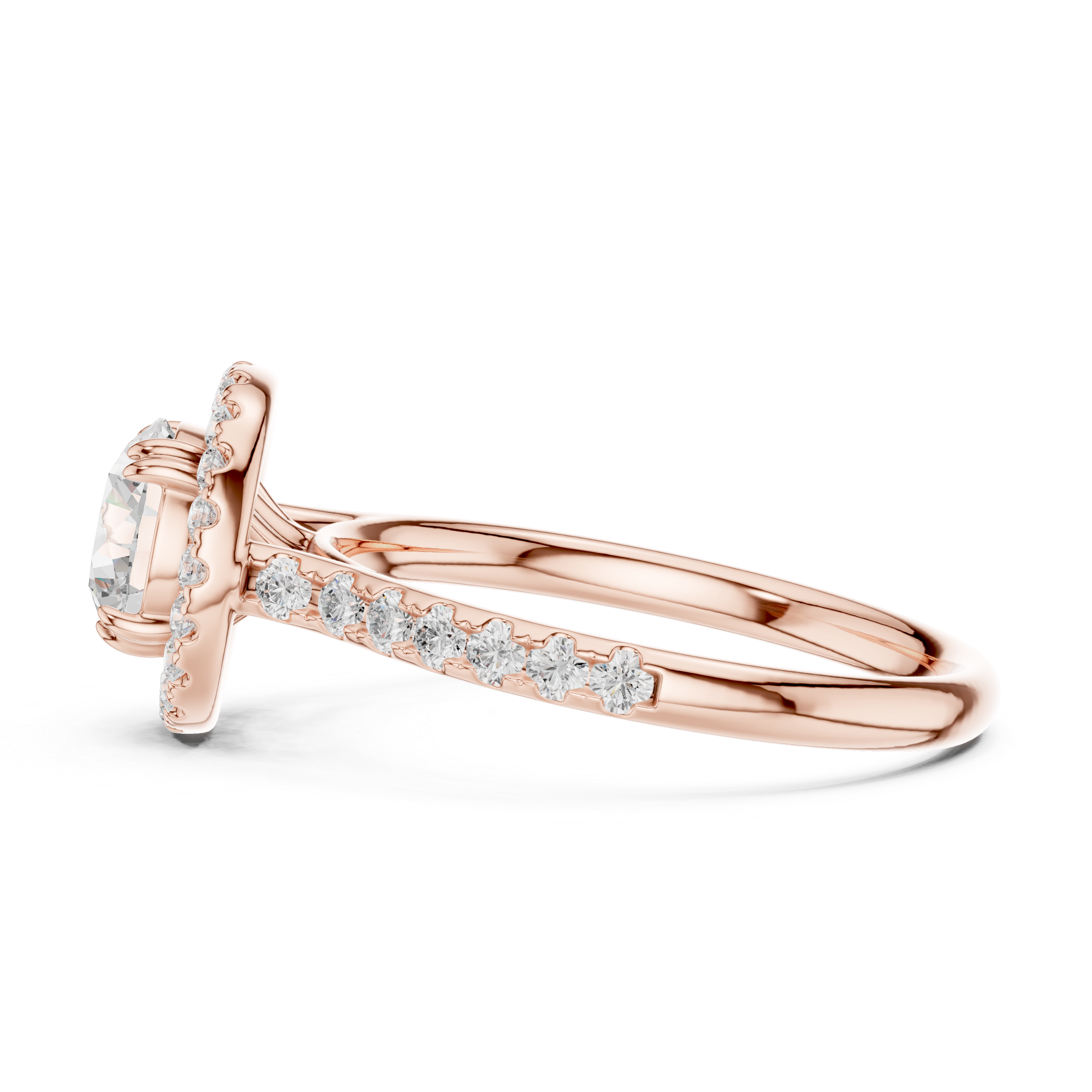Luxury Halo Diamond Engagement Ring