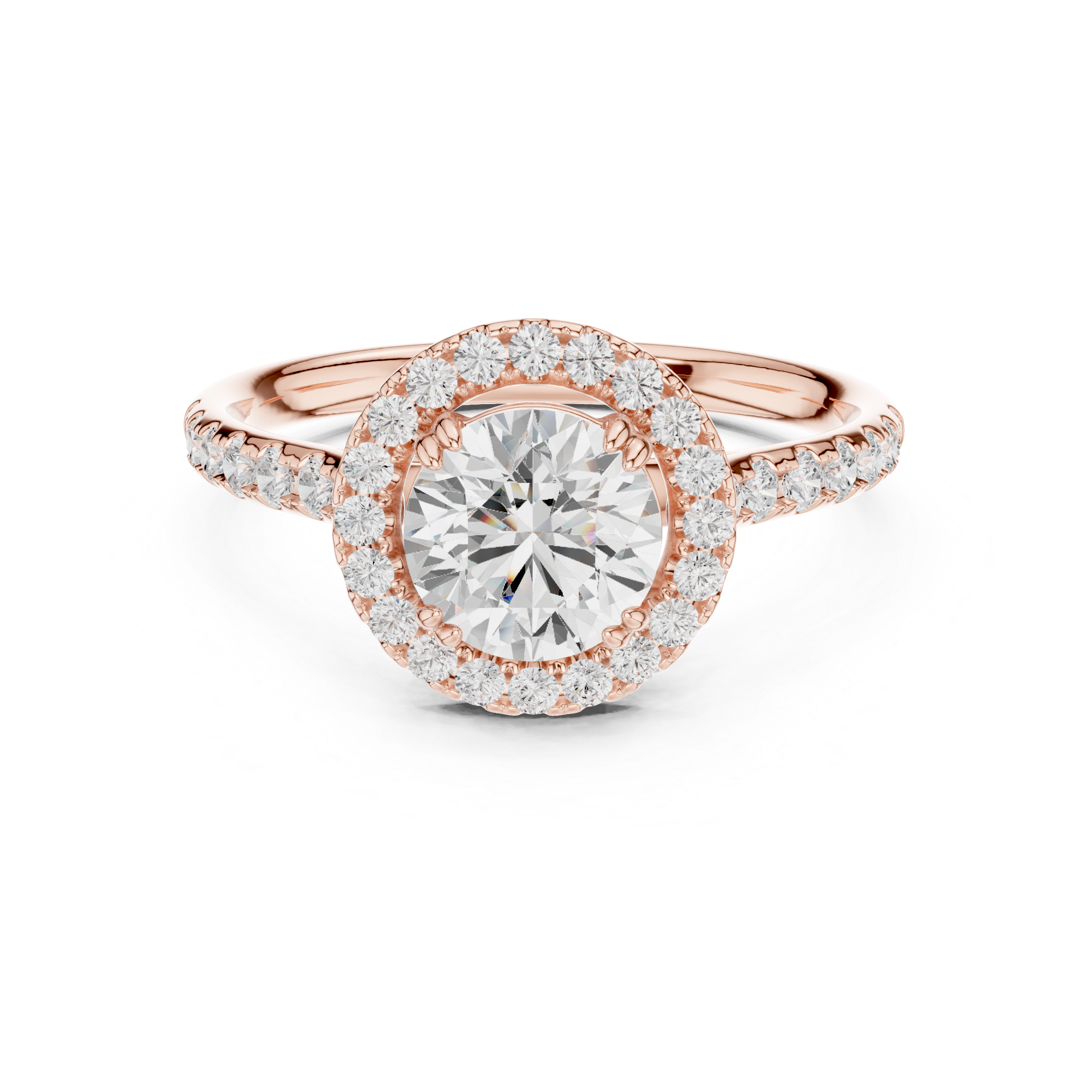 Luxury Halo Diamond Engagement Ring