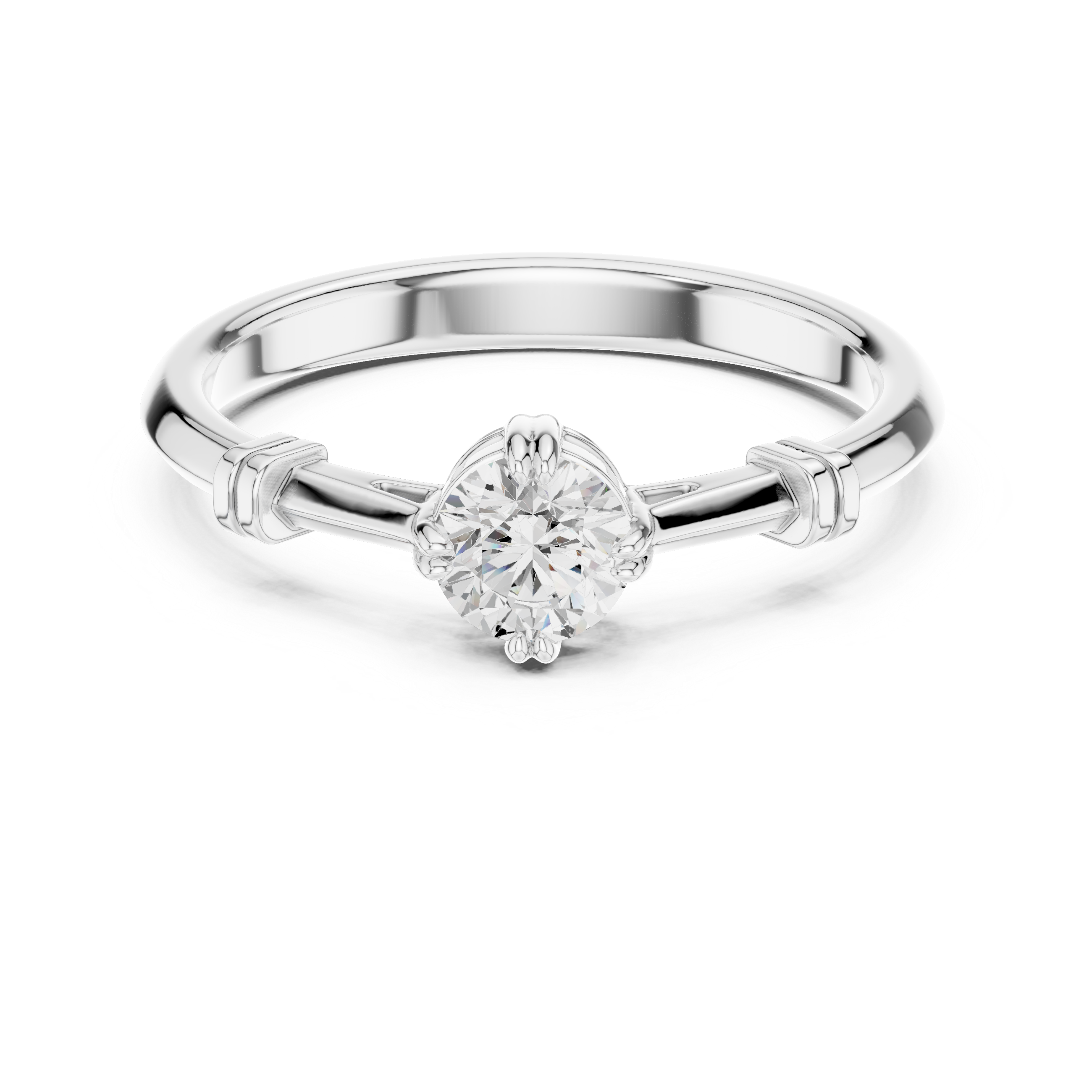 Luxury Round Solitaire Ring