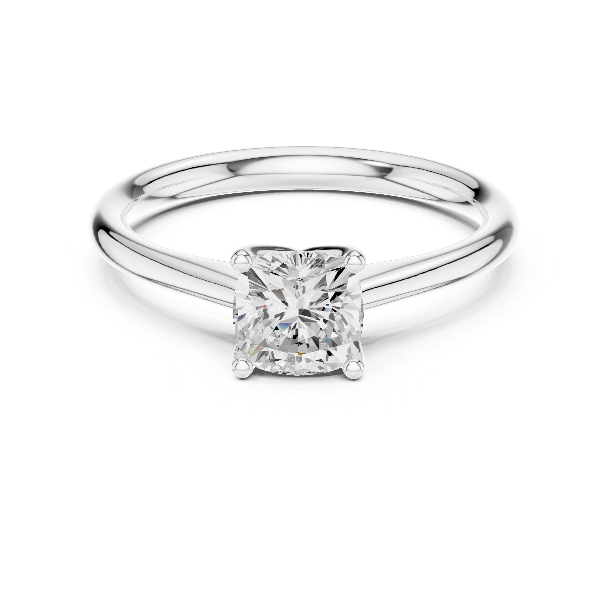 Luxury Cushion Solitaire Ring