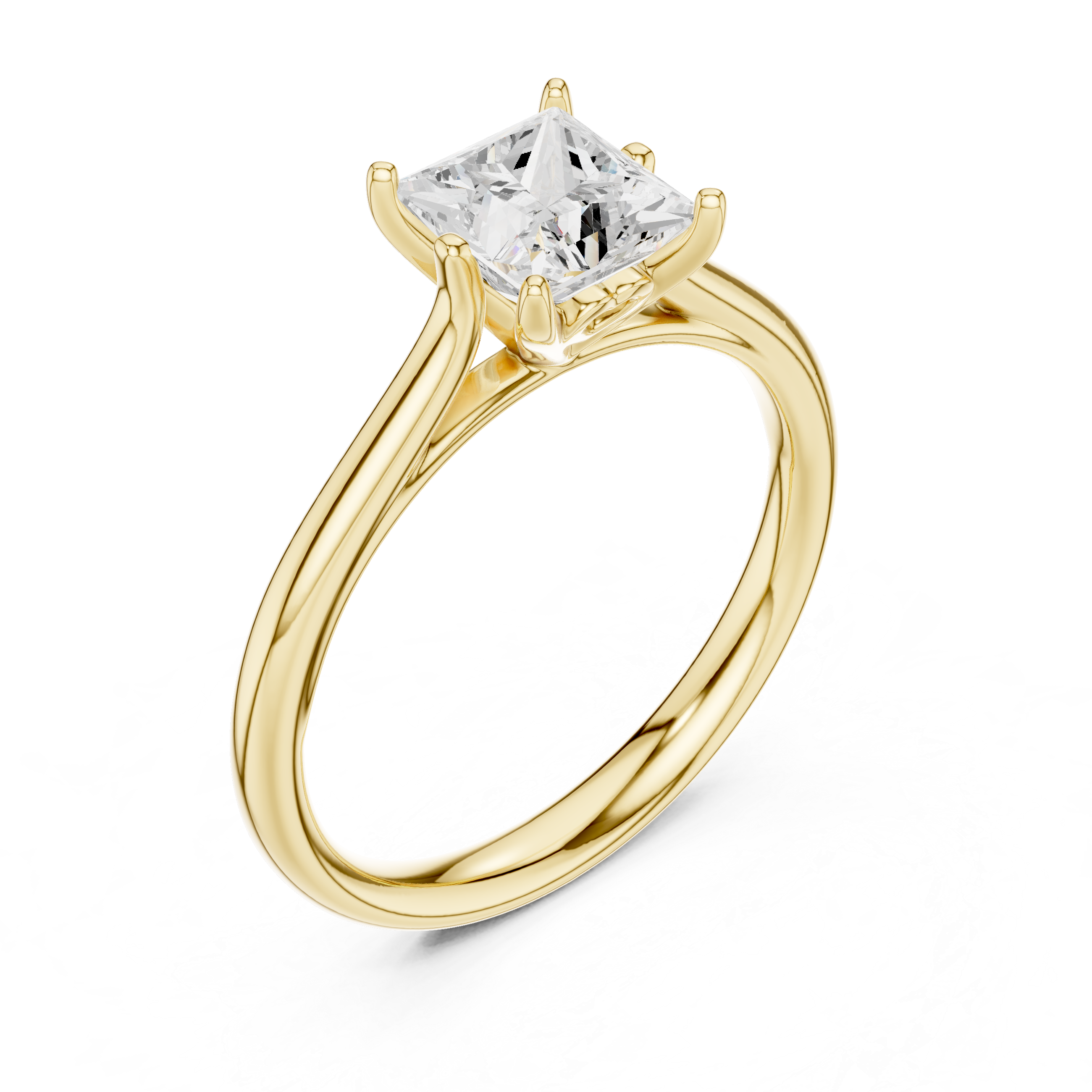 Luxury Princess Solitaire Ring