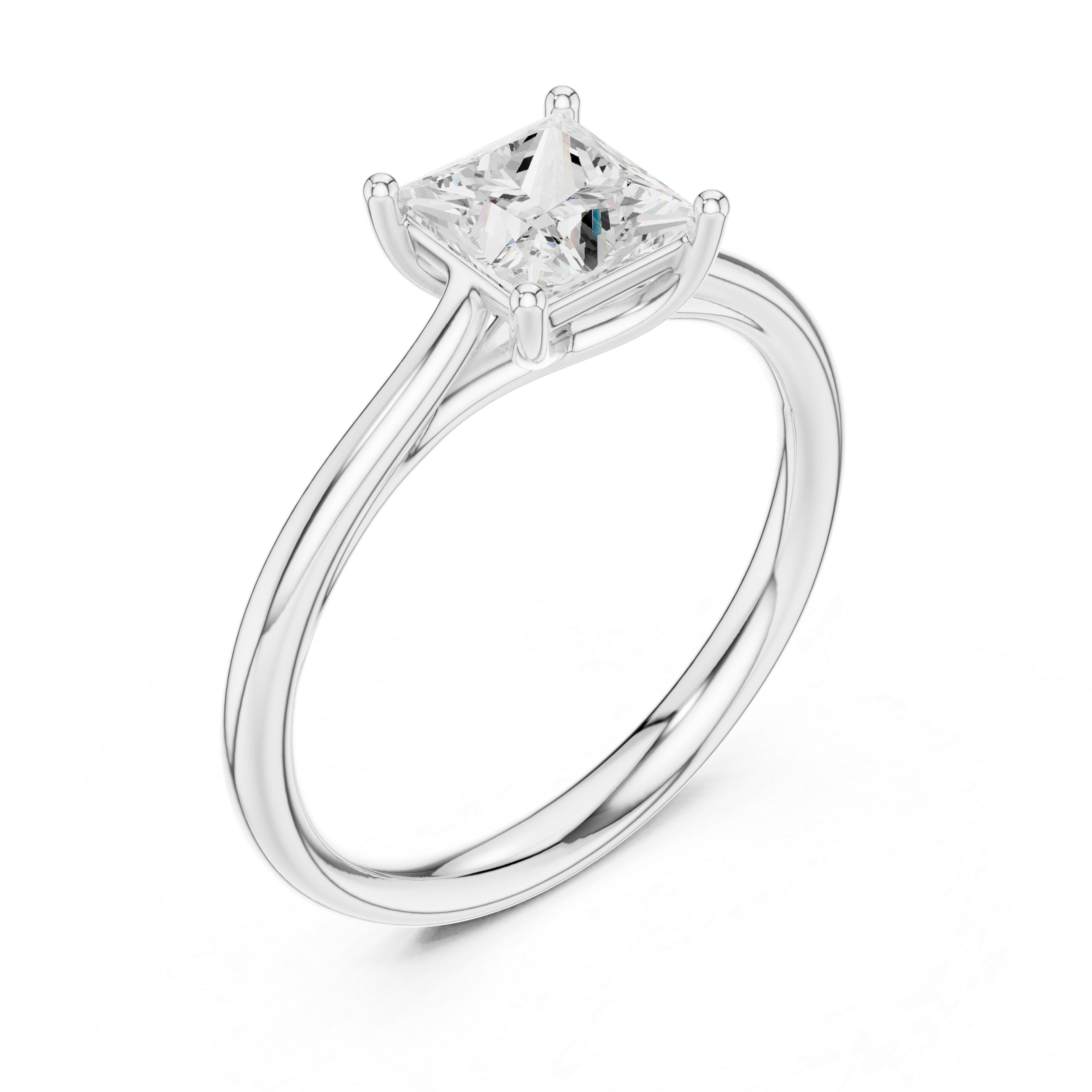 Luxury Princess Solitaire Ring