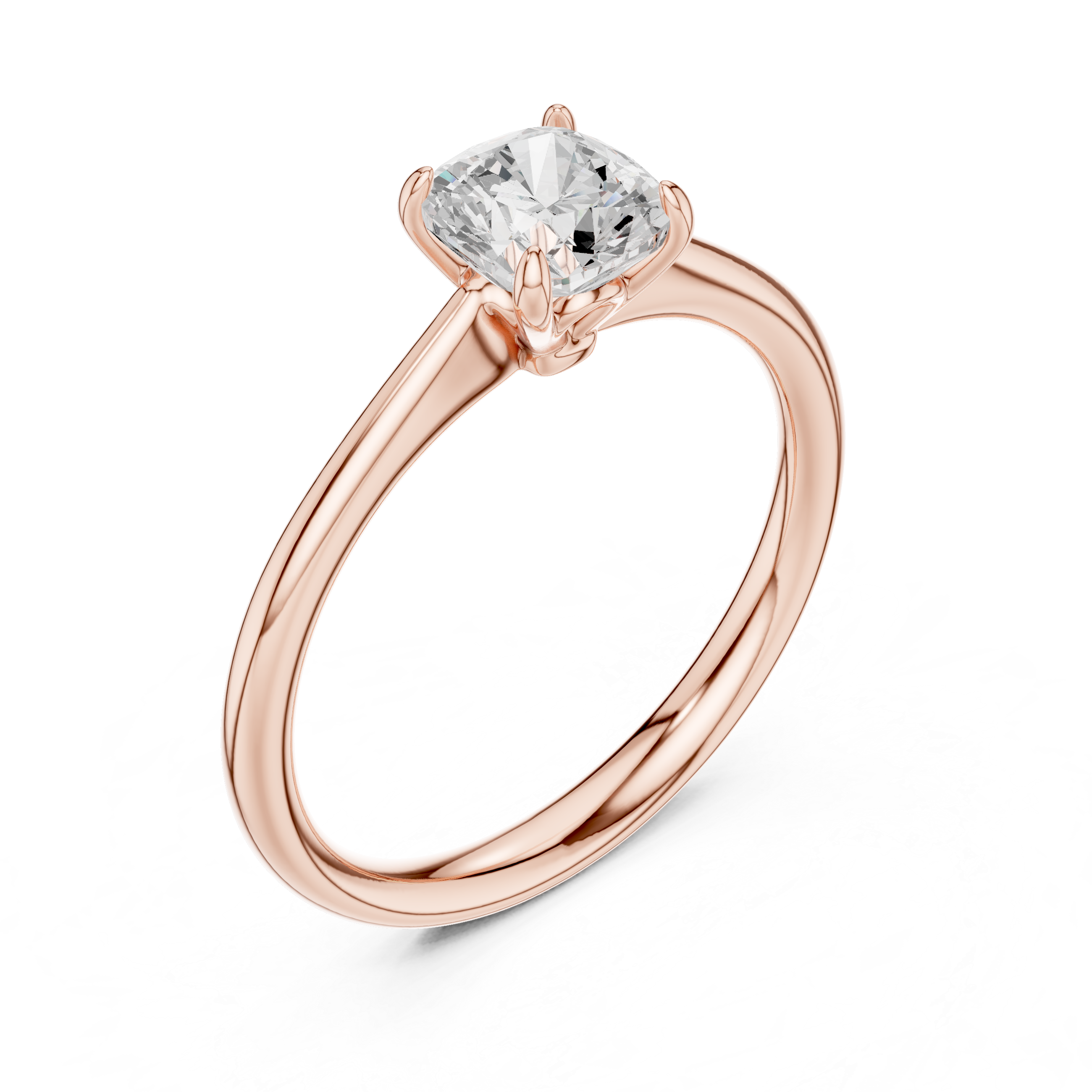 Luxury Cushion Solitaire Ring
