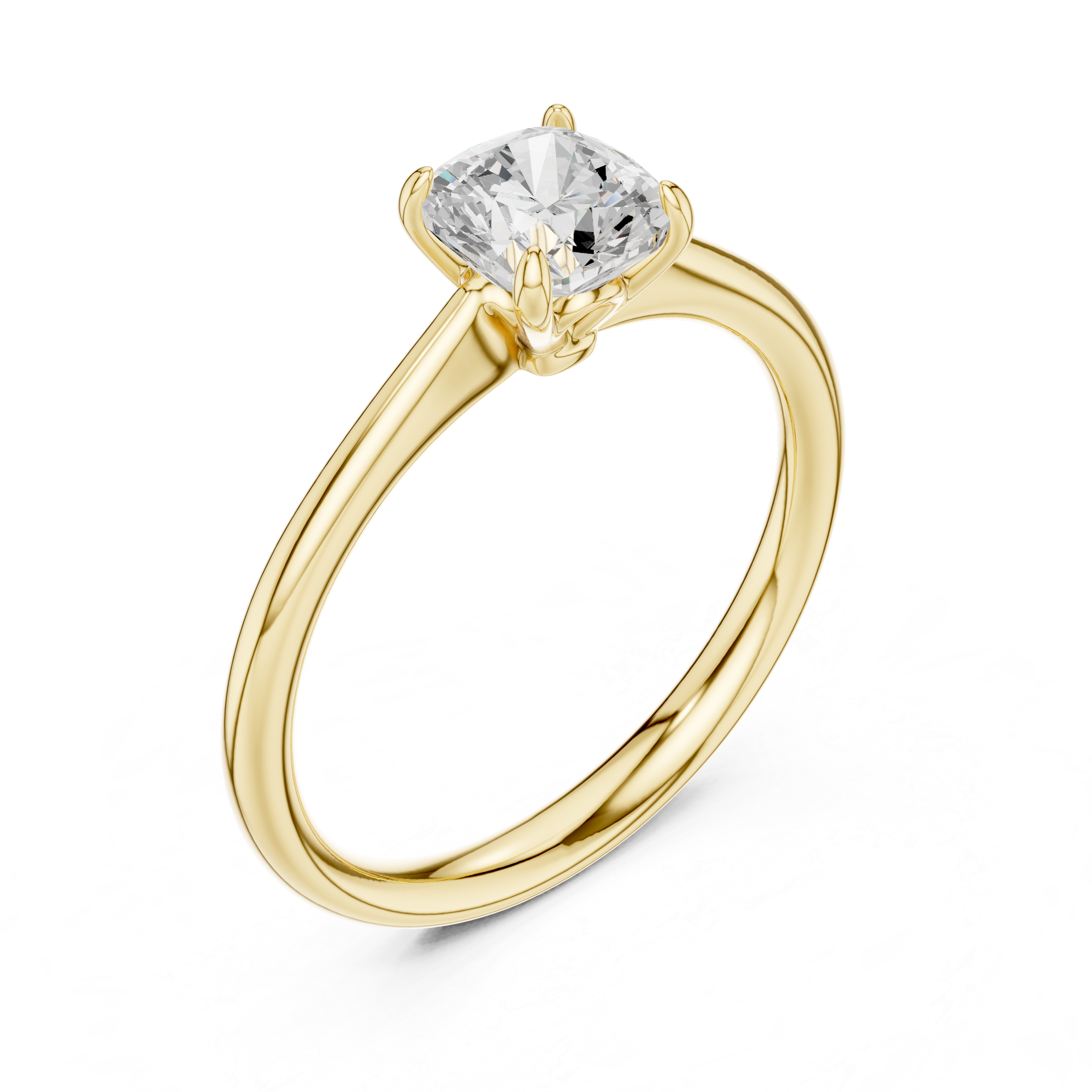 Luxury Cushion Solitaire Ring