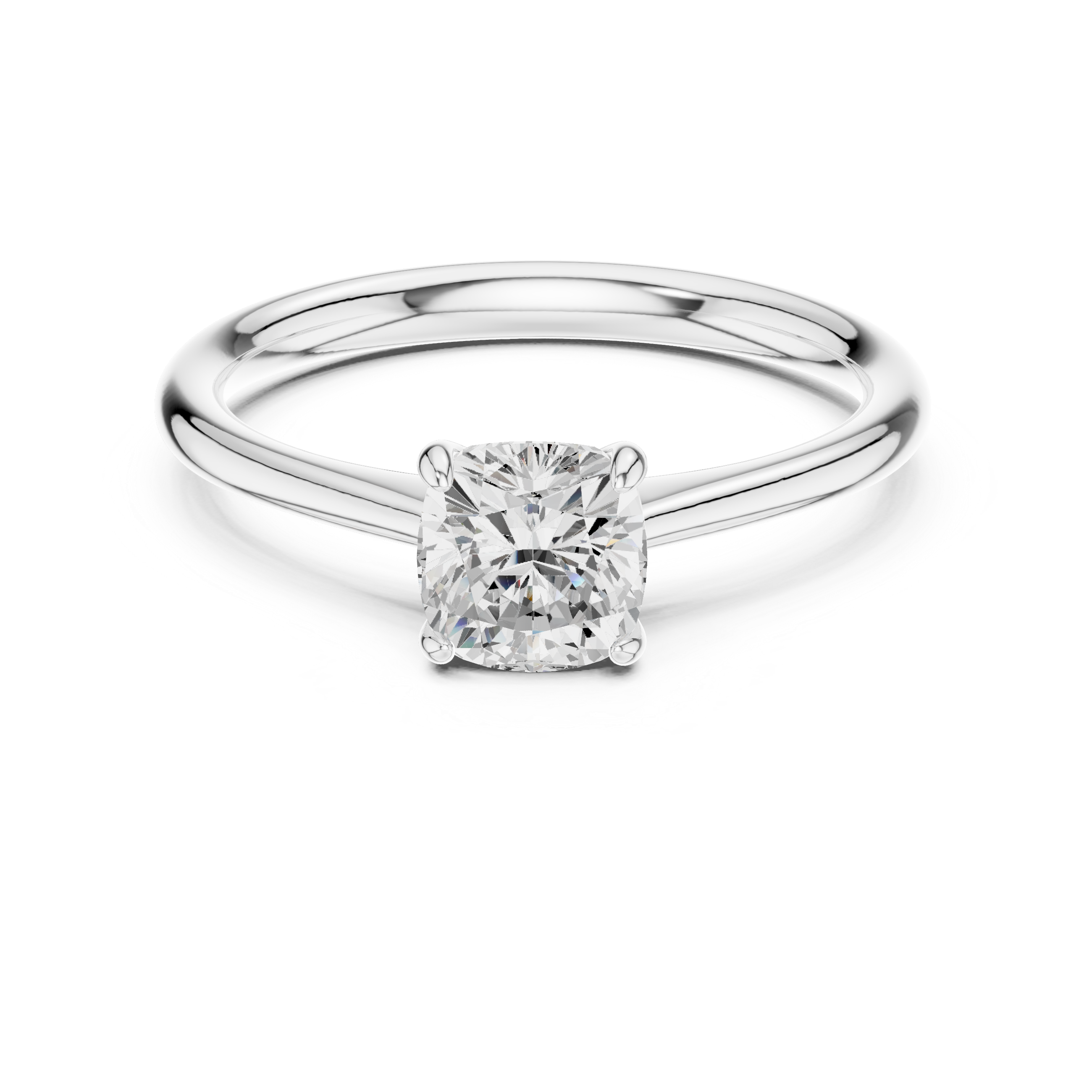 Luxury Cushion Solitaire Ring