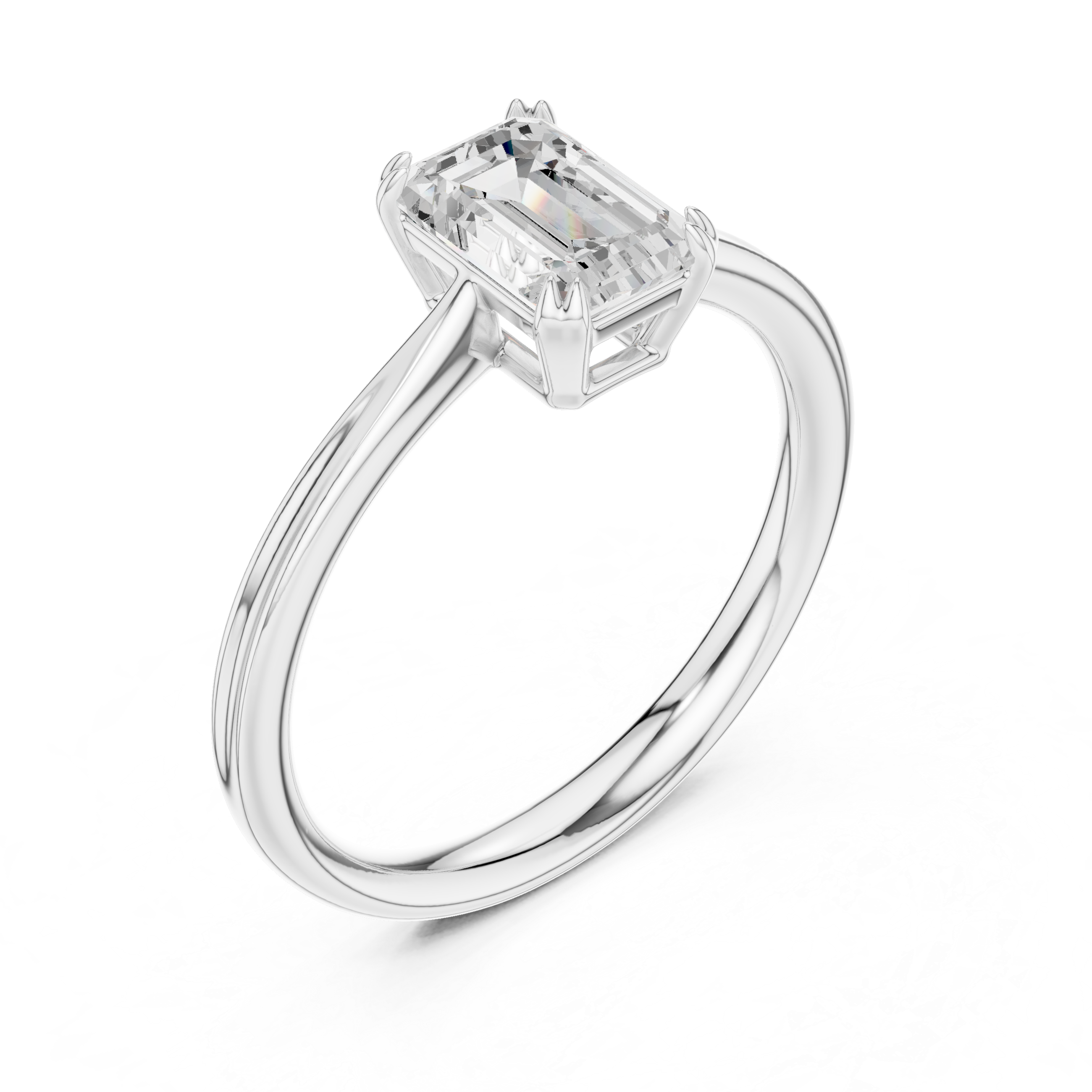 Luxury Emerald Solitaire Ring