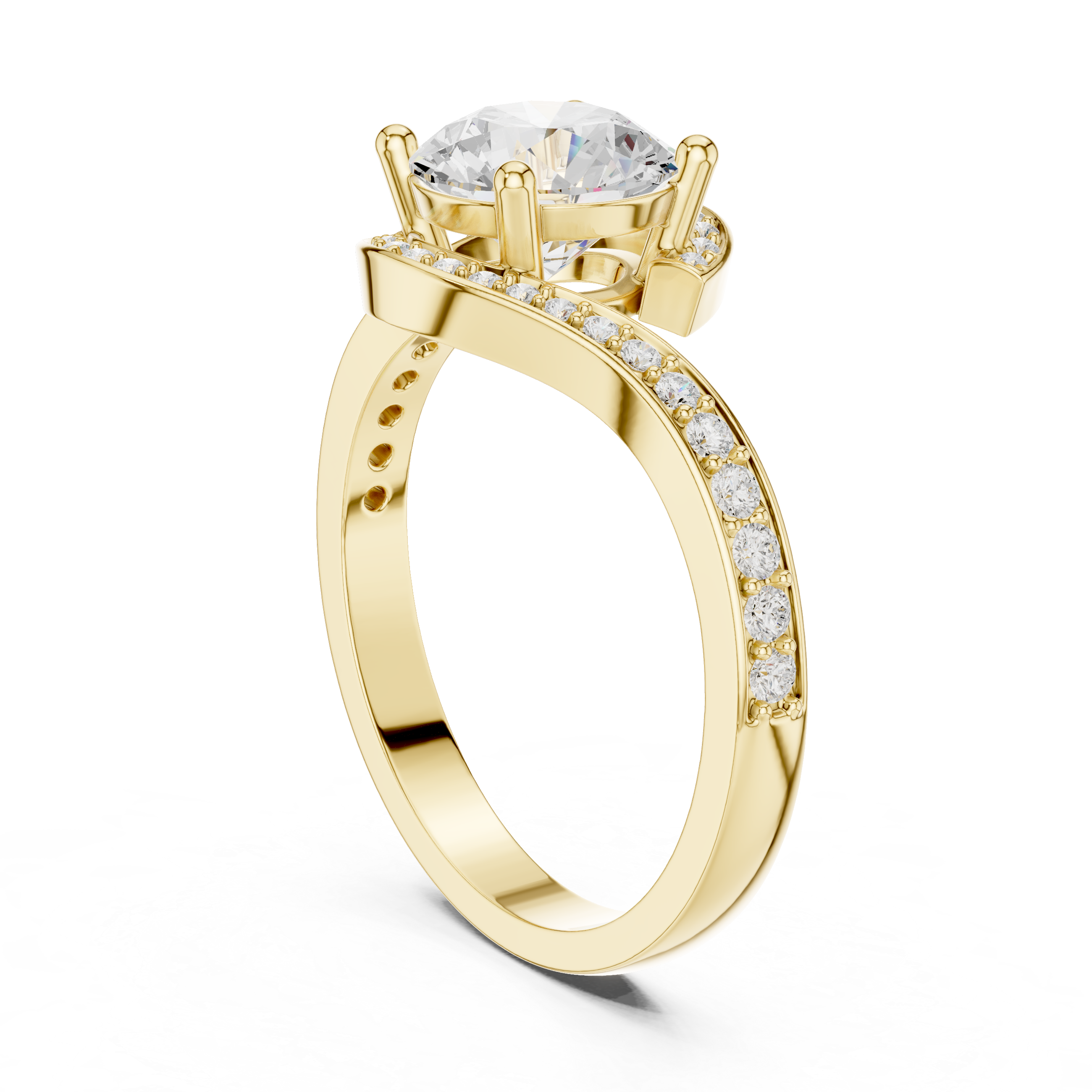 Luxury Swirl Diamond Ring