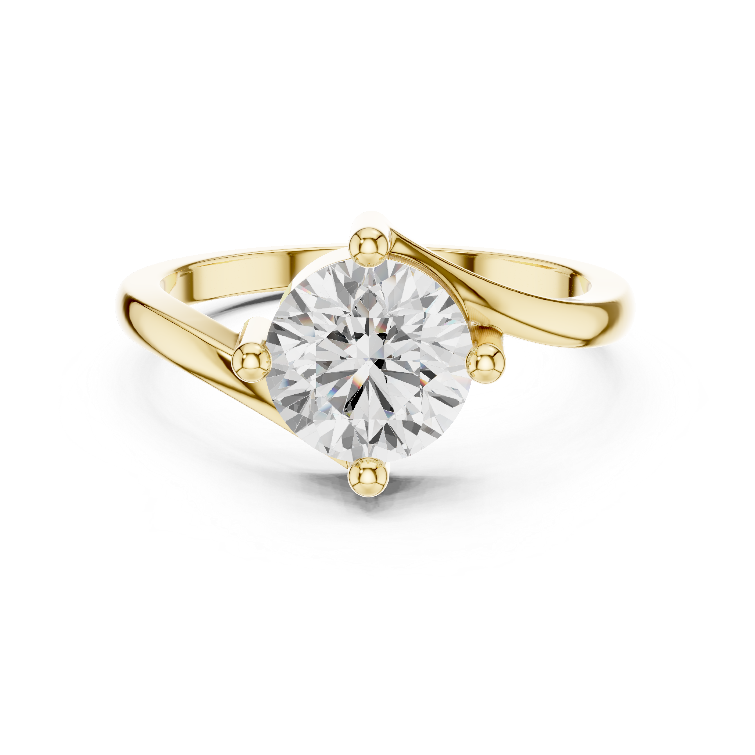 Luxury Twist Solitaire Ring