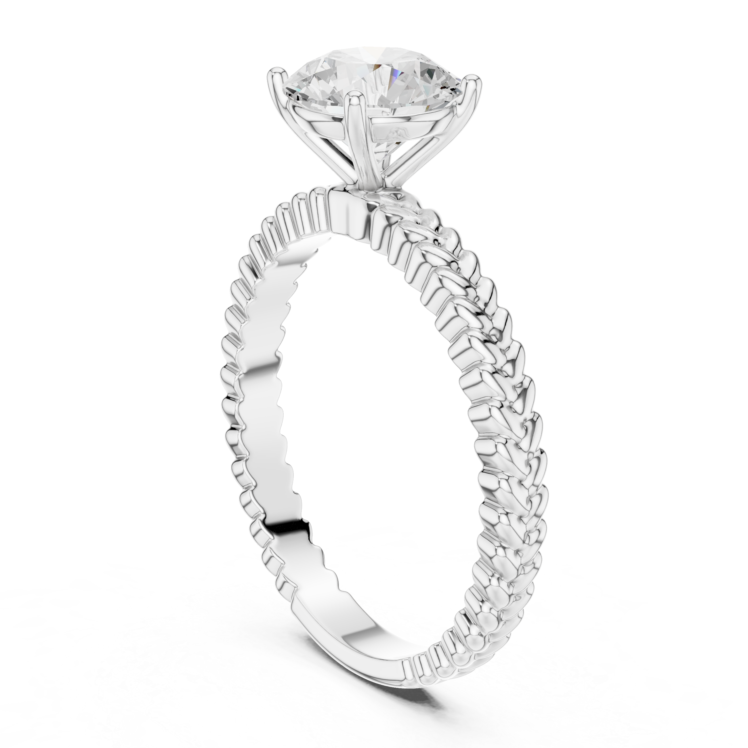 Luxury Braided Solitaire Ring