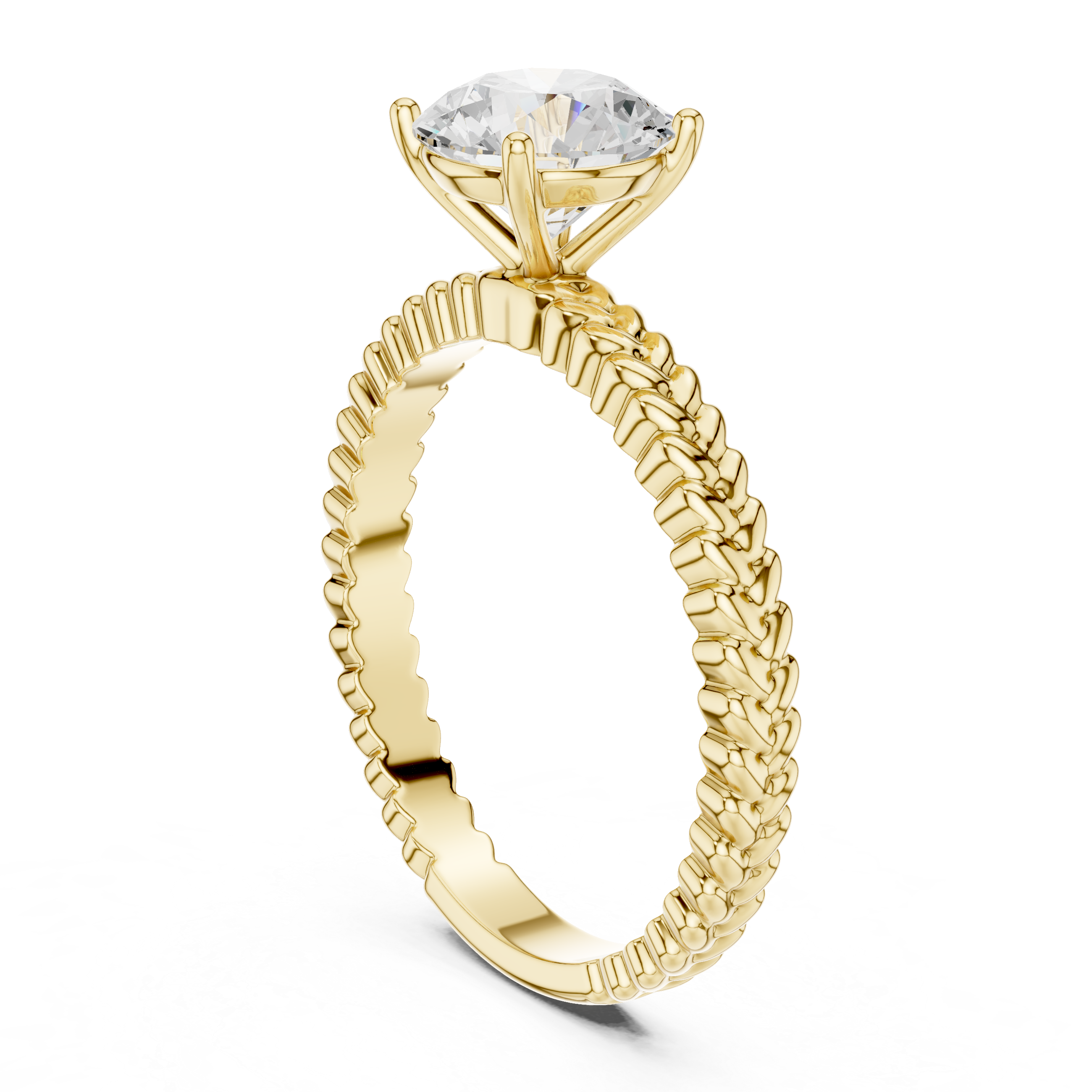 Luxury Braided Solitaire Ring