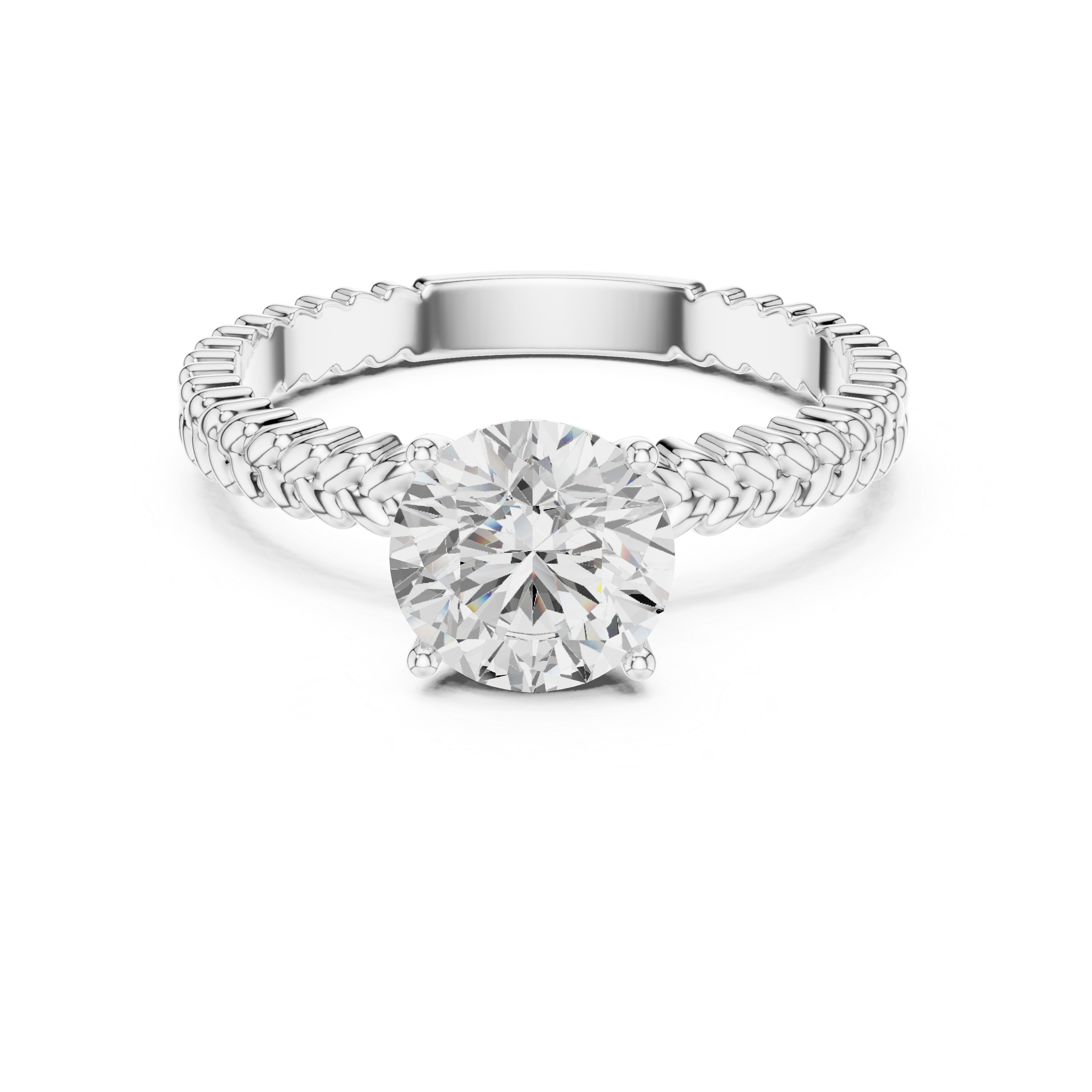 Luxury Braided Solitaire Ring