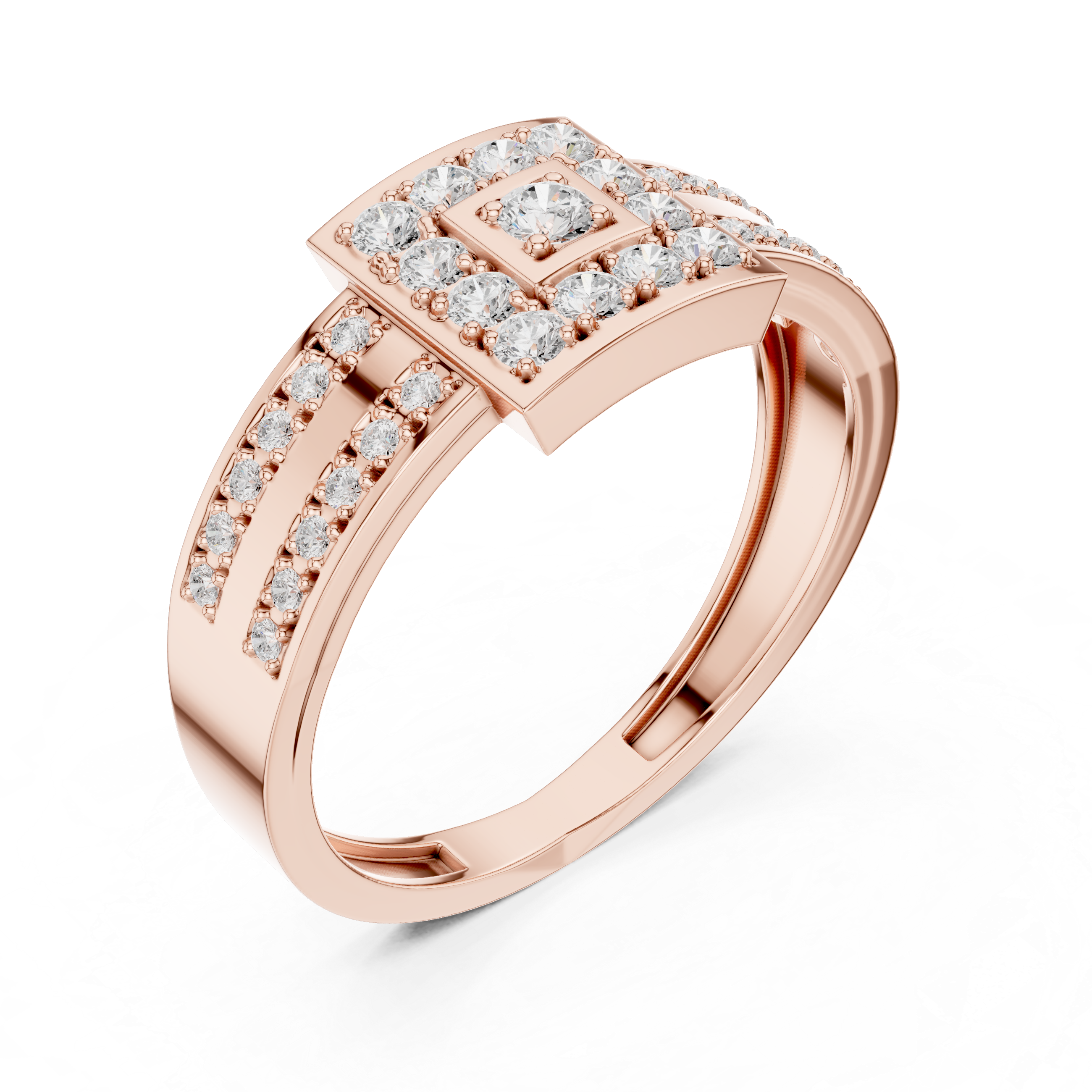Luxury Princess Halo Ring
