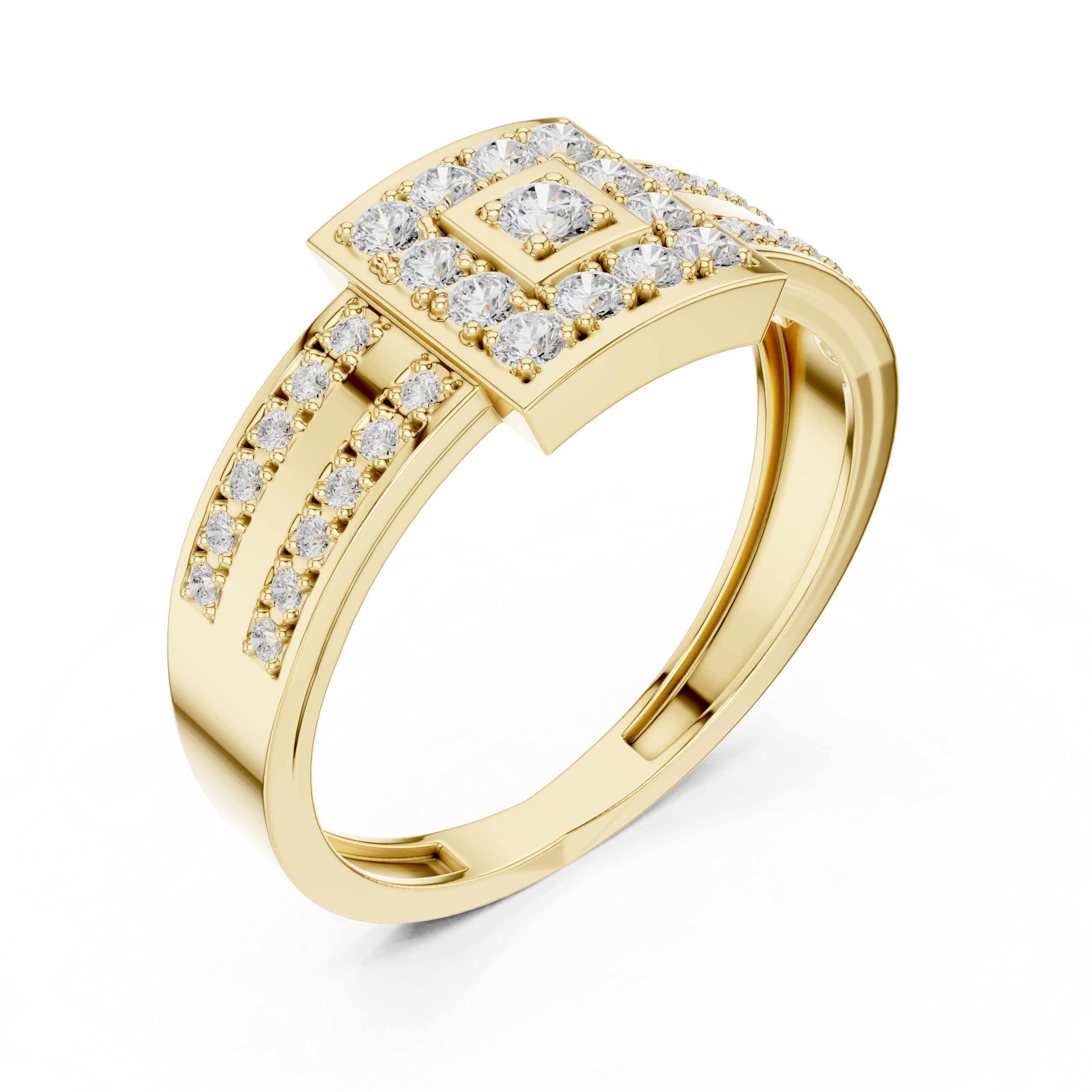 Luxury Princess Halo Ring