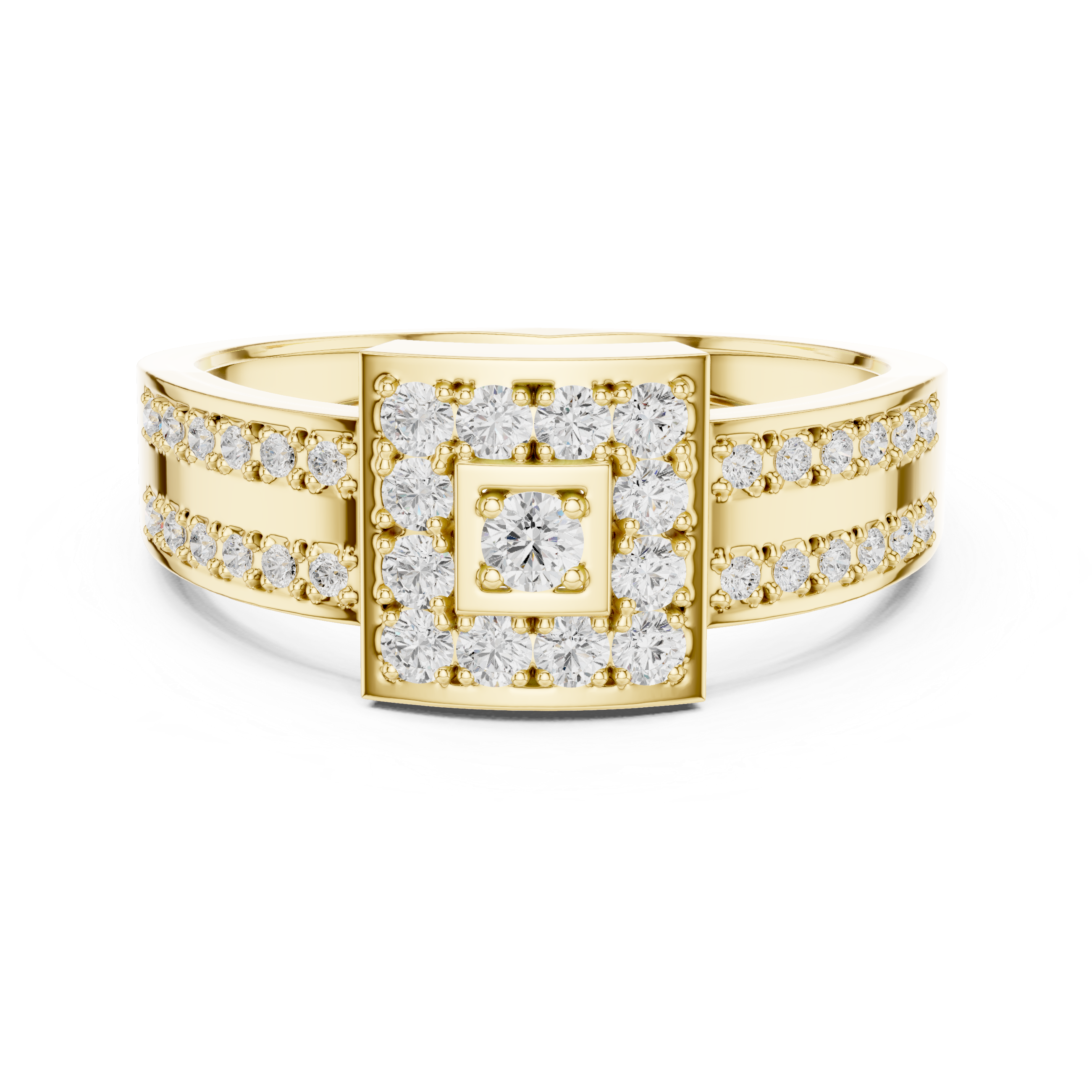 Luxury Princess Halo Ring