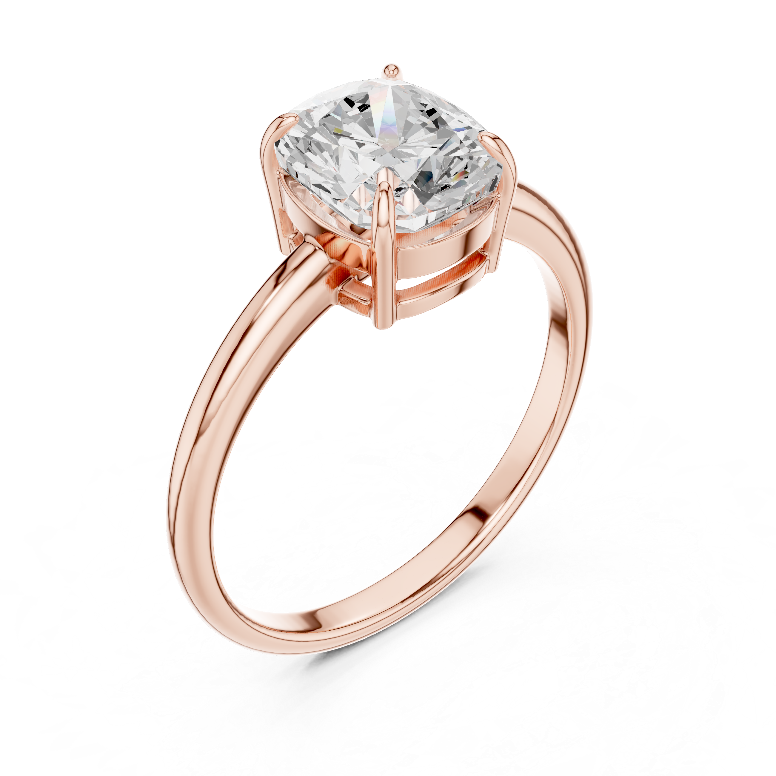 Luxury Cushion Solitaire Ring