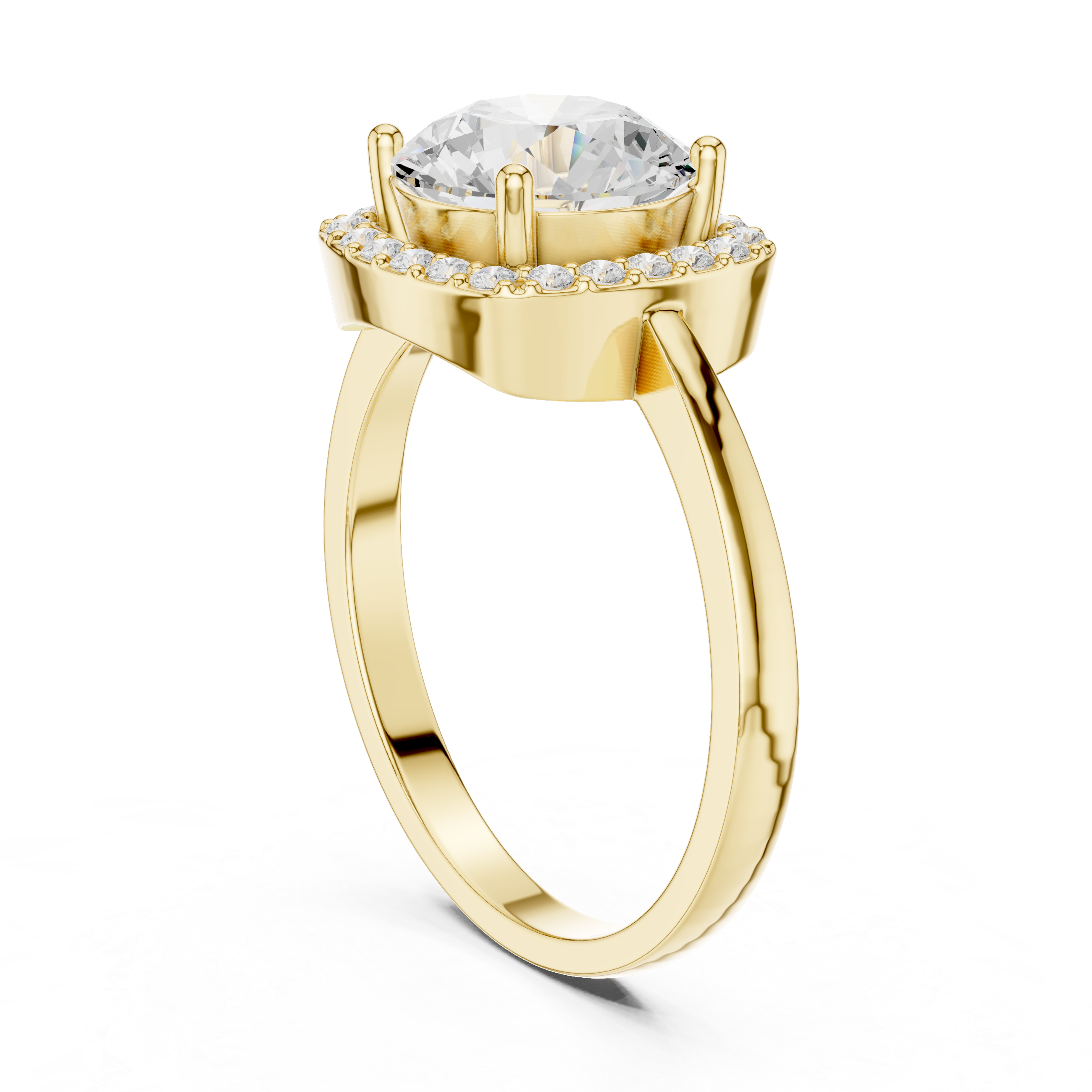 Luxury Cushion Halo Ring