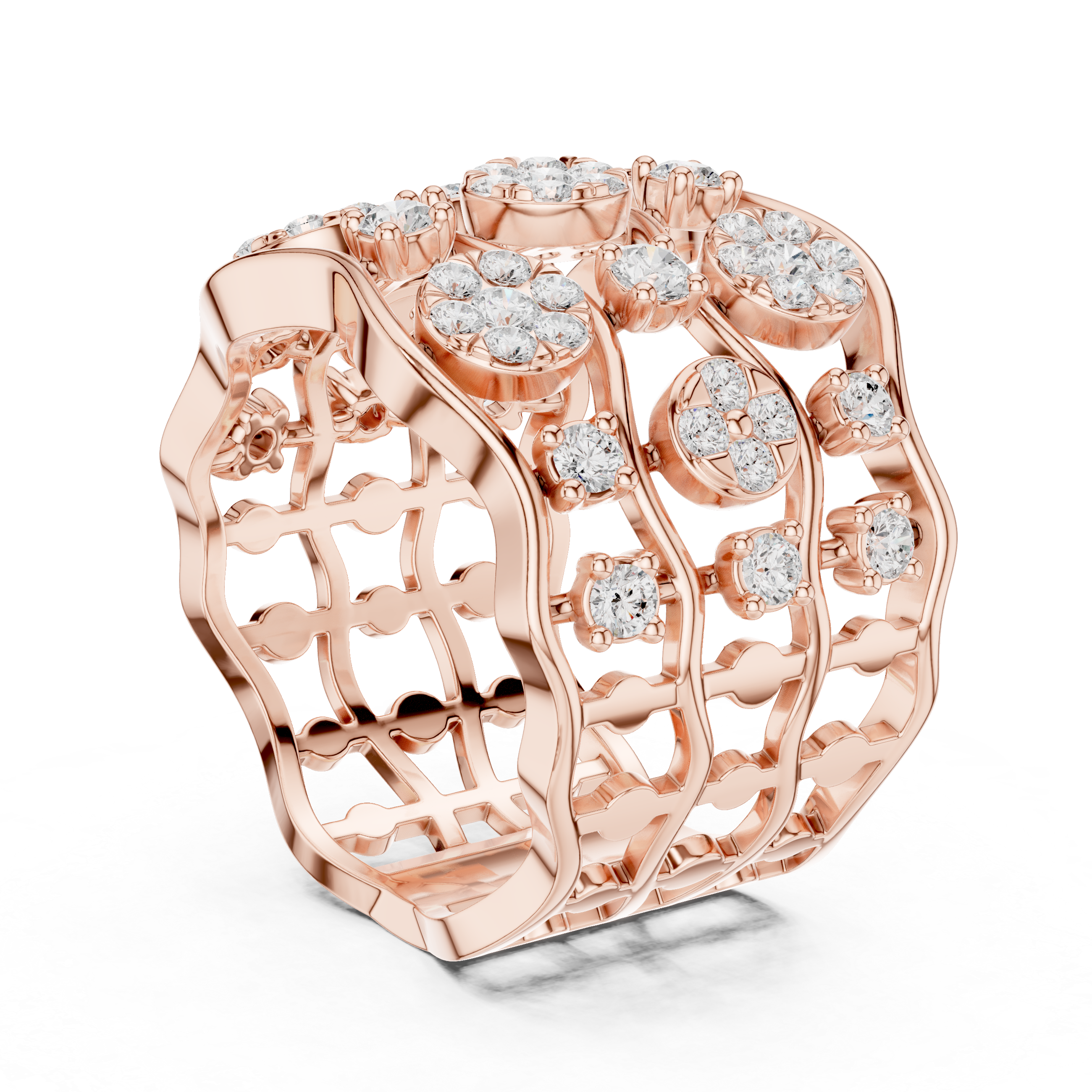 Luxury Diamond Wide Band Ring
