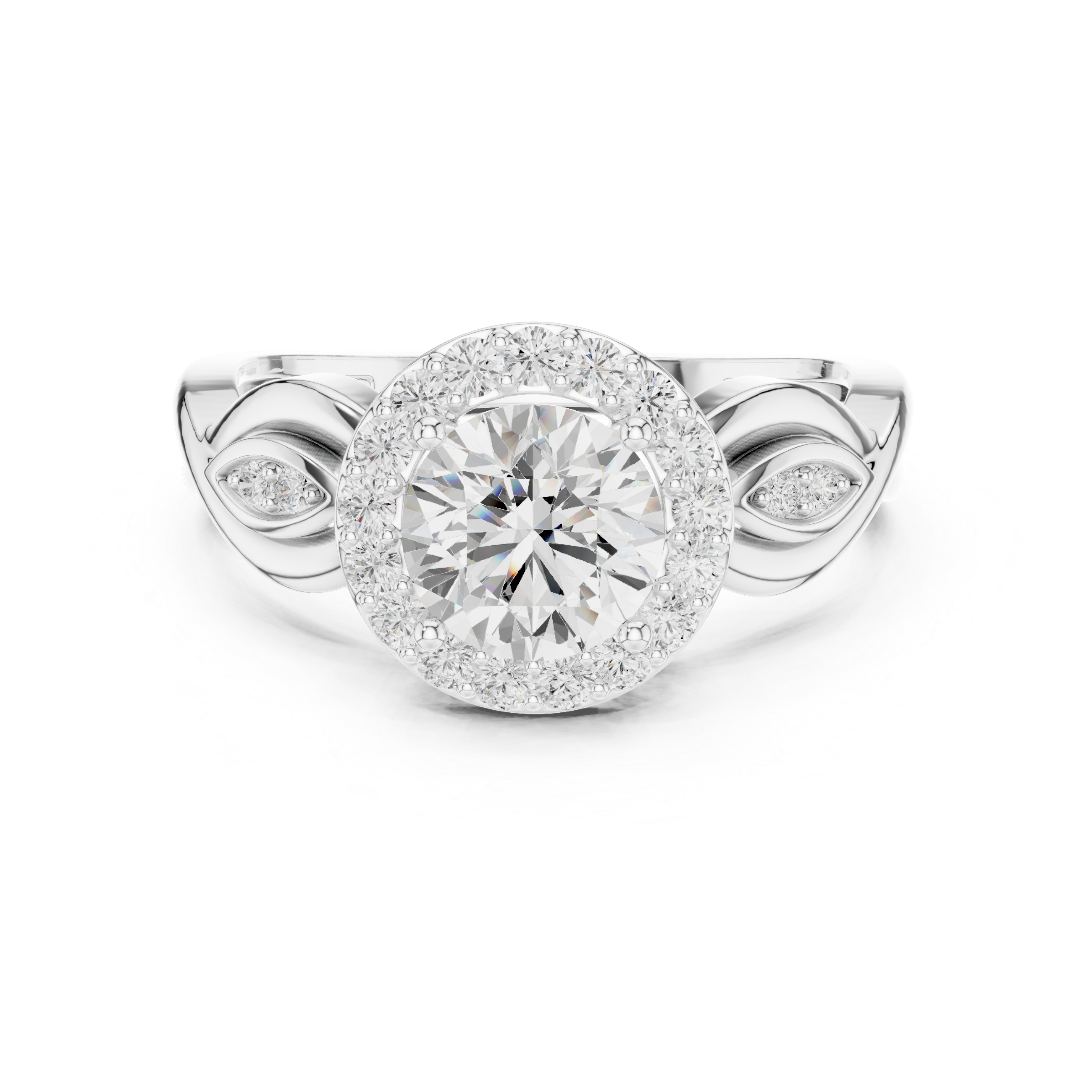 Luxury Halo Diamond Engagement Ring