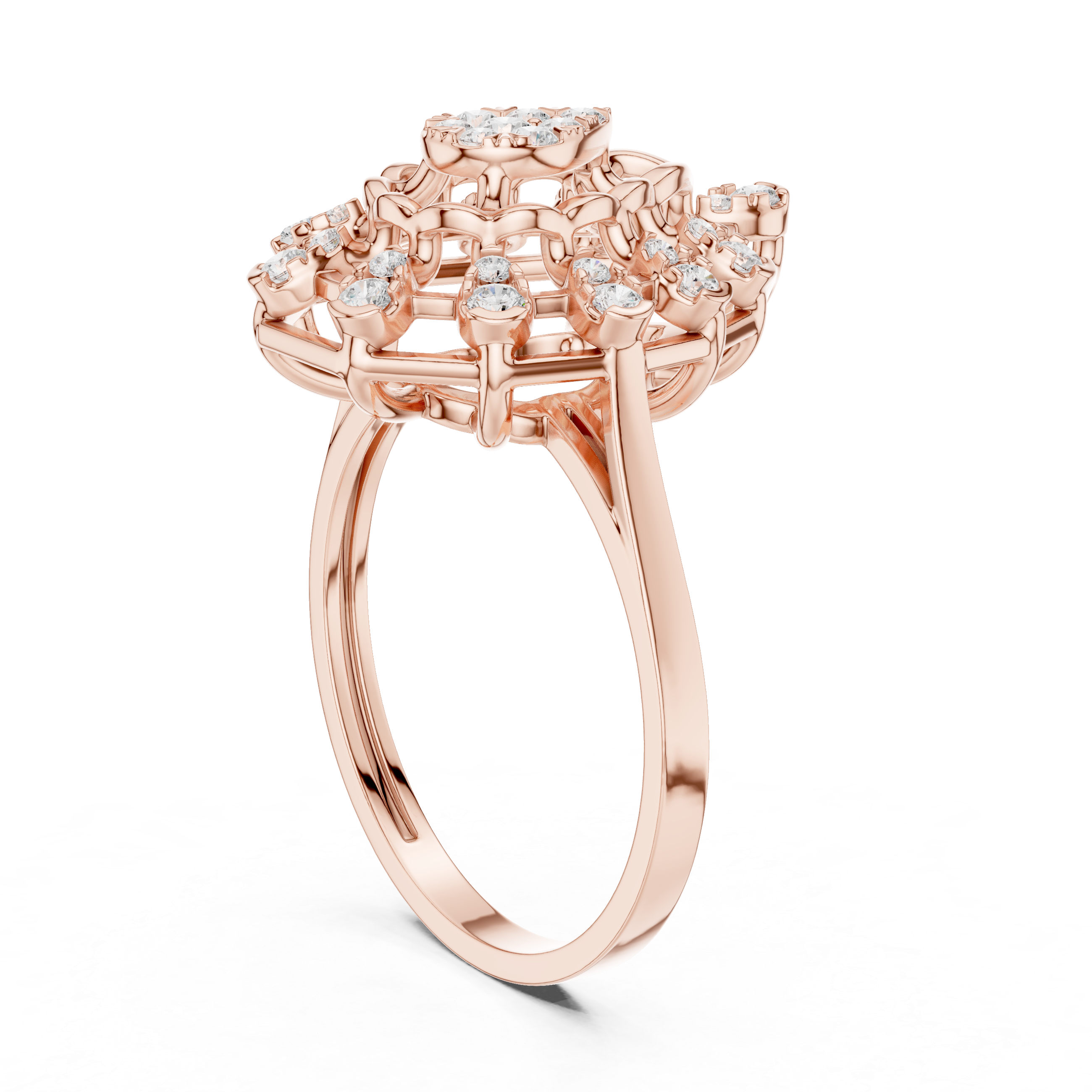 Luxury Pear Halo Statement Ring