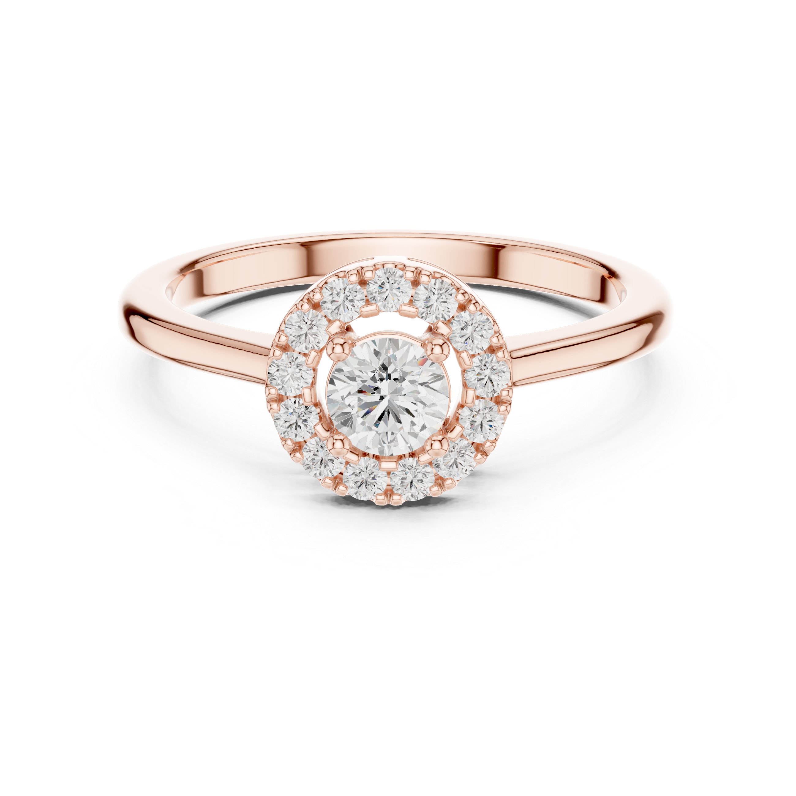 Classic Halo Diamond Engagement Ring